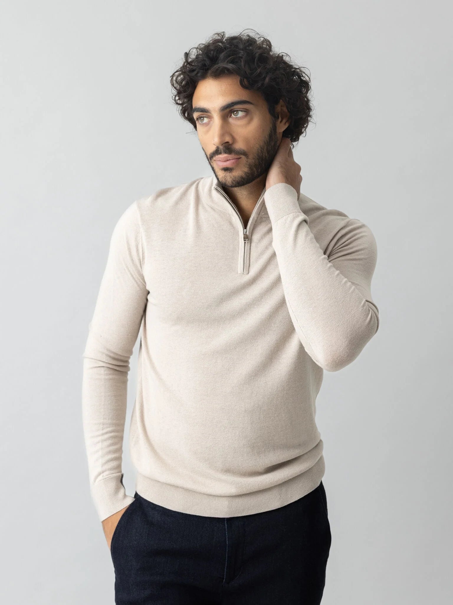STRIK - MMGAdam Soft Zip Turtle Neck Knit -  - Hr Ravn