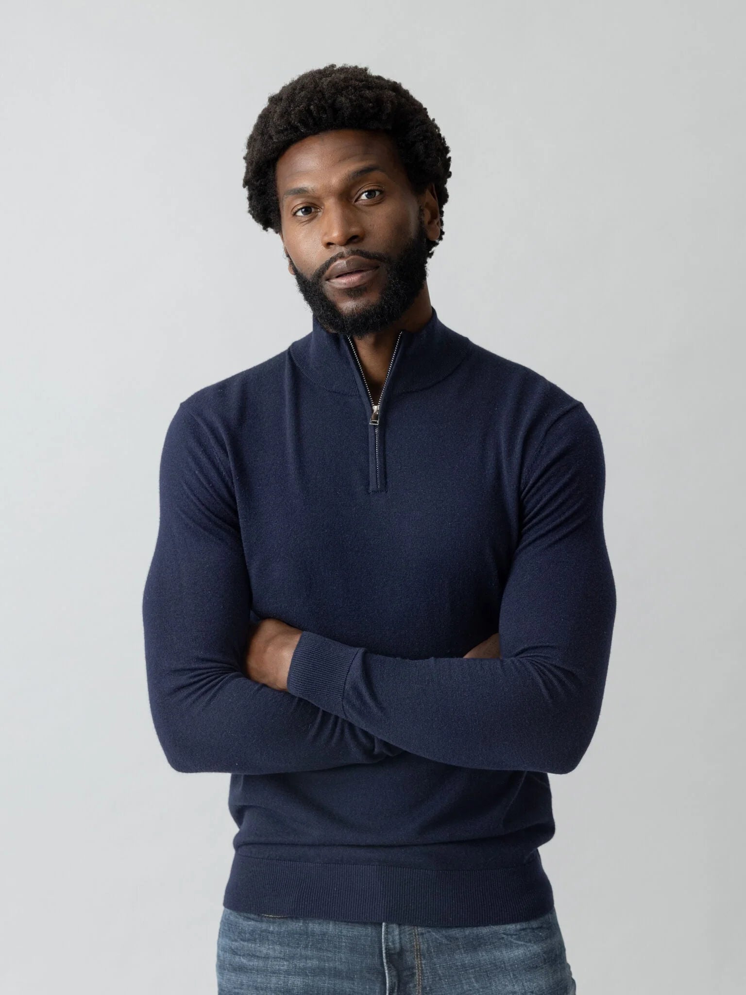 STRIK - MMGAdam Soft Zip Turtle Neck Knit -  - Hr Ravn