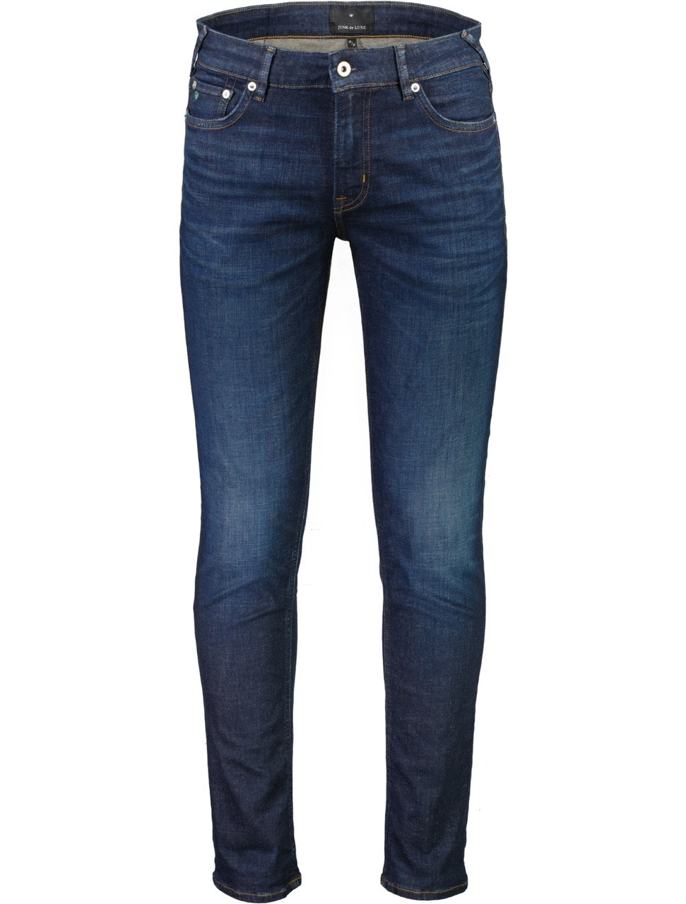 Dark wash tapered jeans