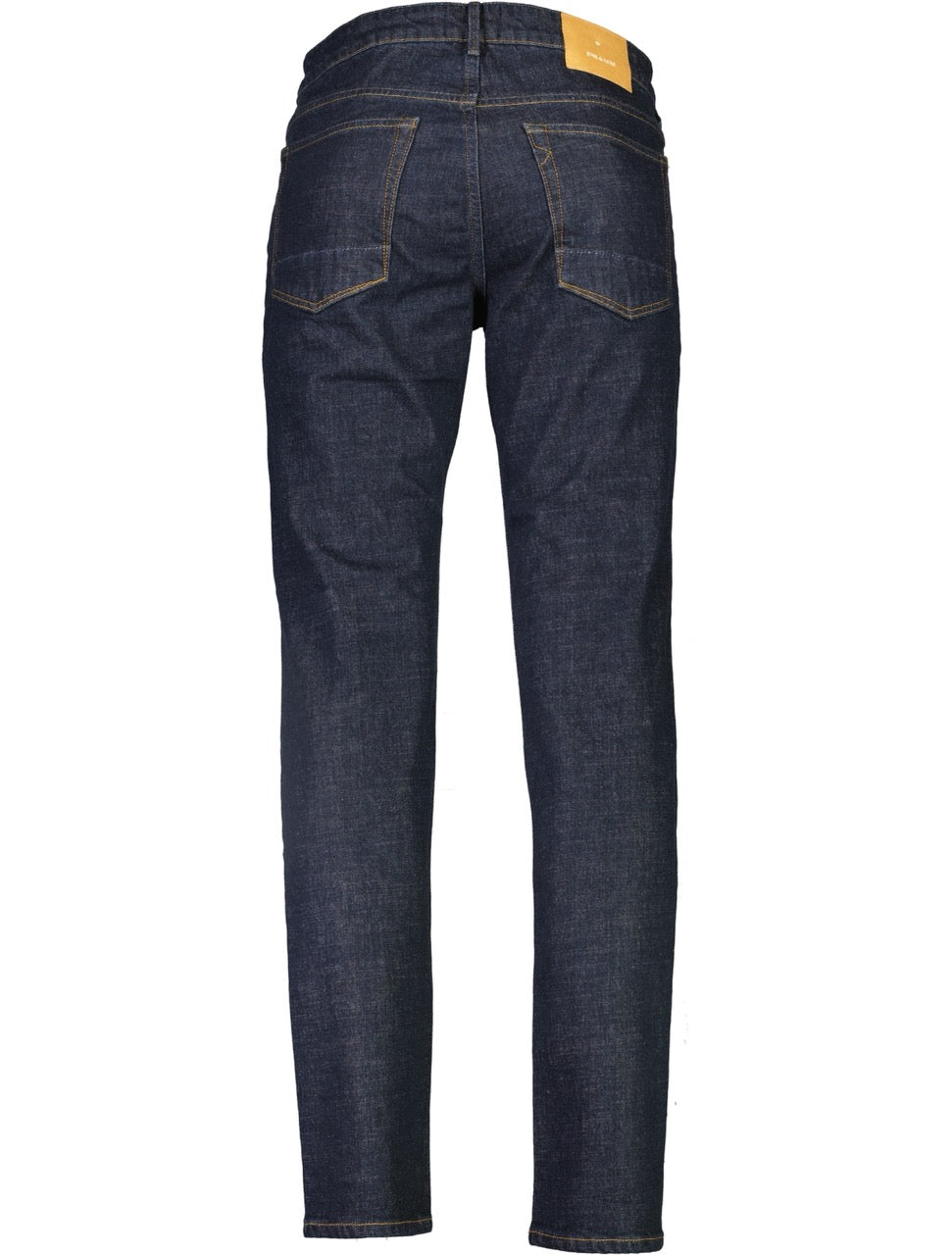 Washed indigo tapered jeans