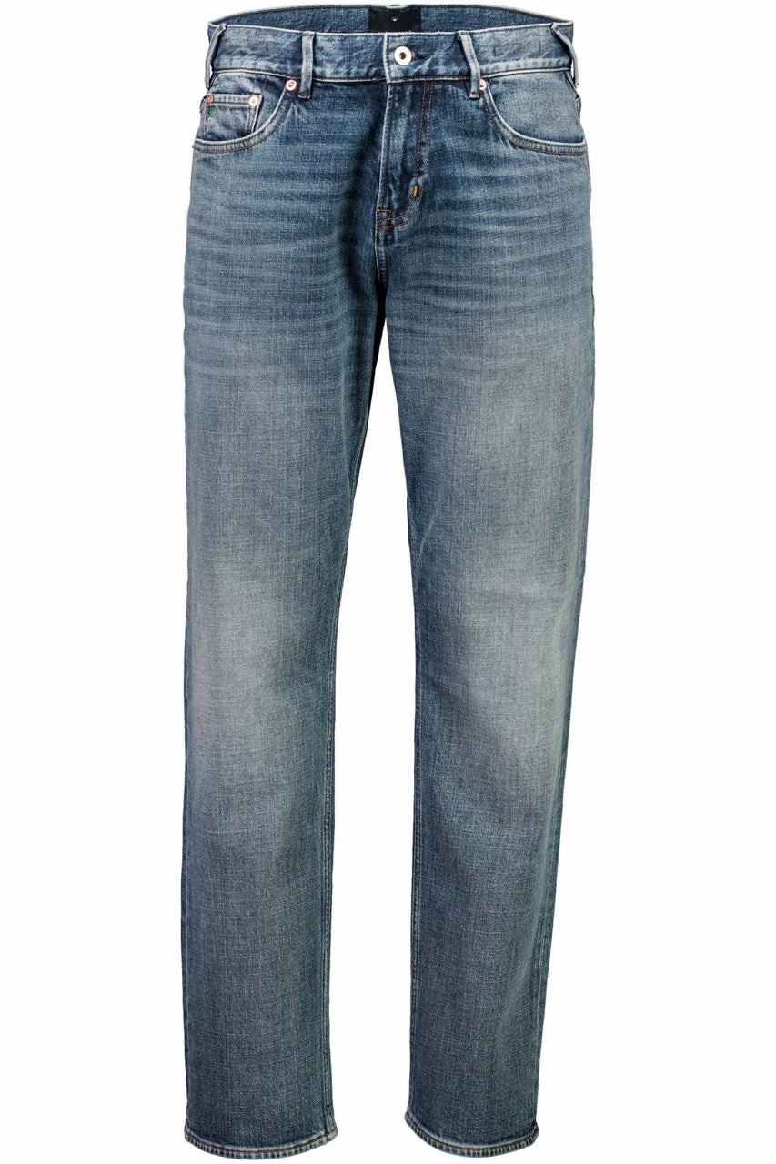 Heavy wash loose fit jeans