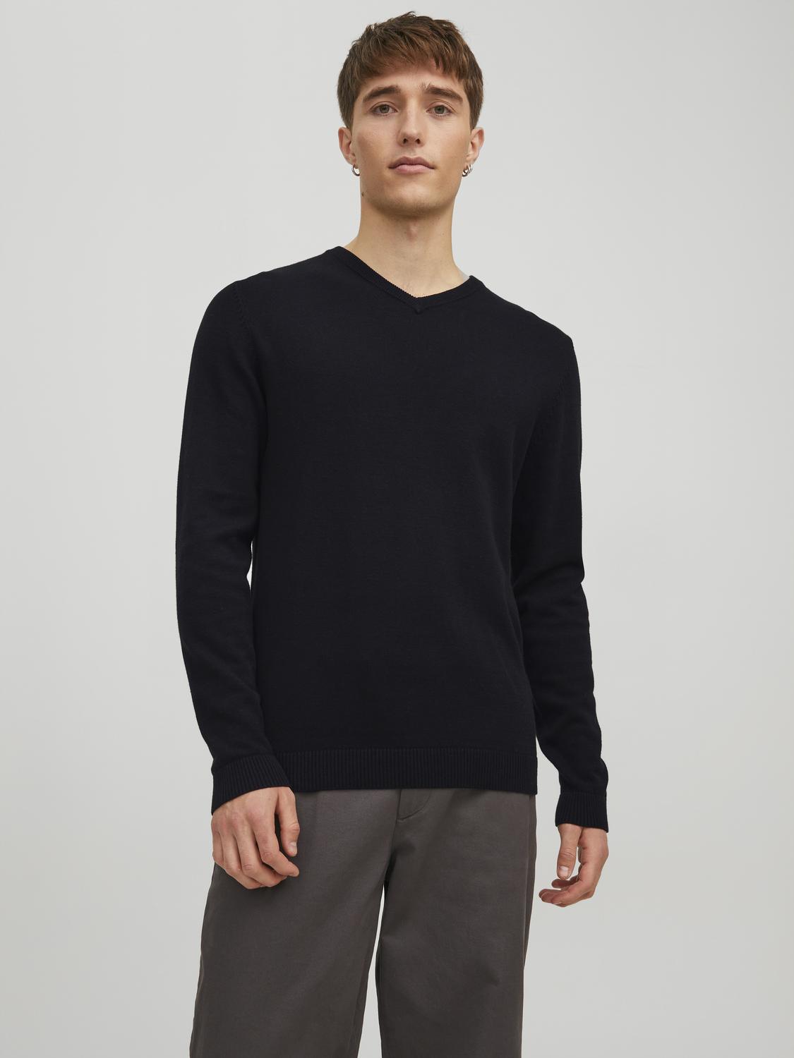 Pullovers - Jjebasic Knit V-Neck Noos -  - Hr Ravn