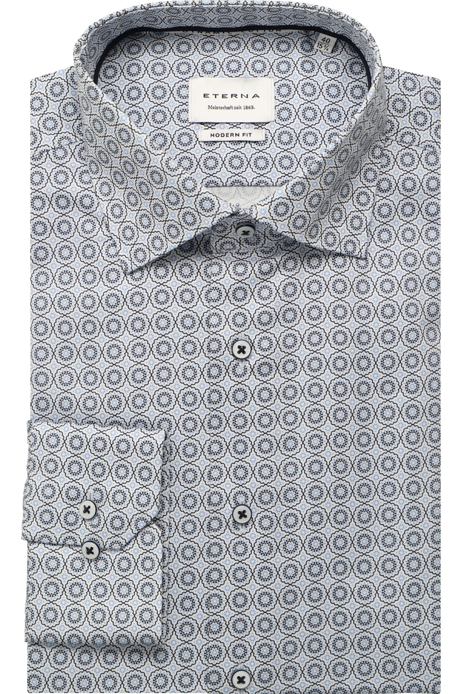 Mønstret Eterna Modern Fit Skjorte