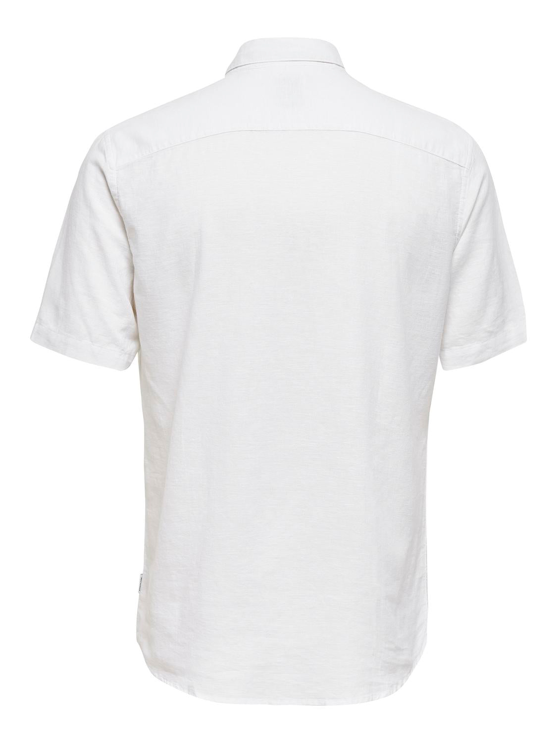 KORTE SKJORTER - Onscaiden Life Ss Solid Linen Blend Noos -  - Hr Ravn