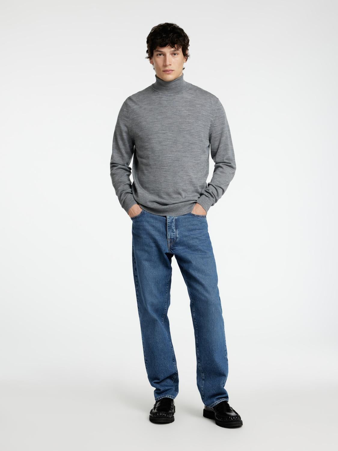 Pullovers - Slhtray Ls Knit Merino Roll Neck Noos -  - Hr Ravn