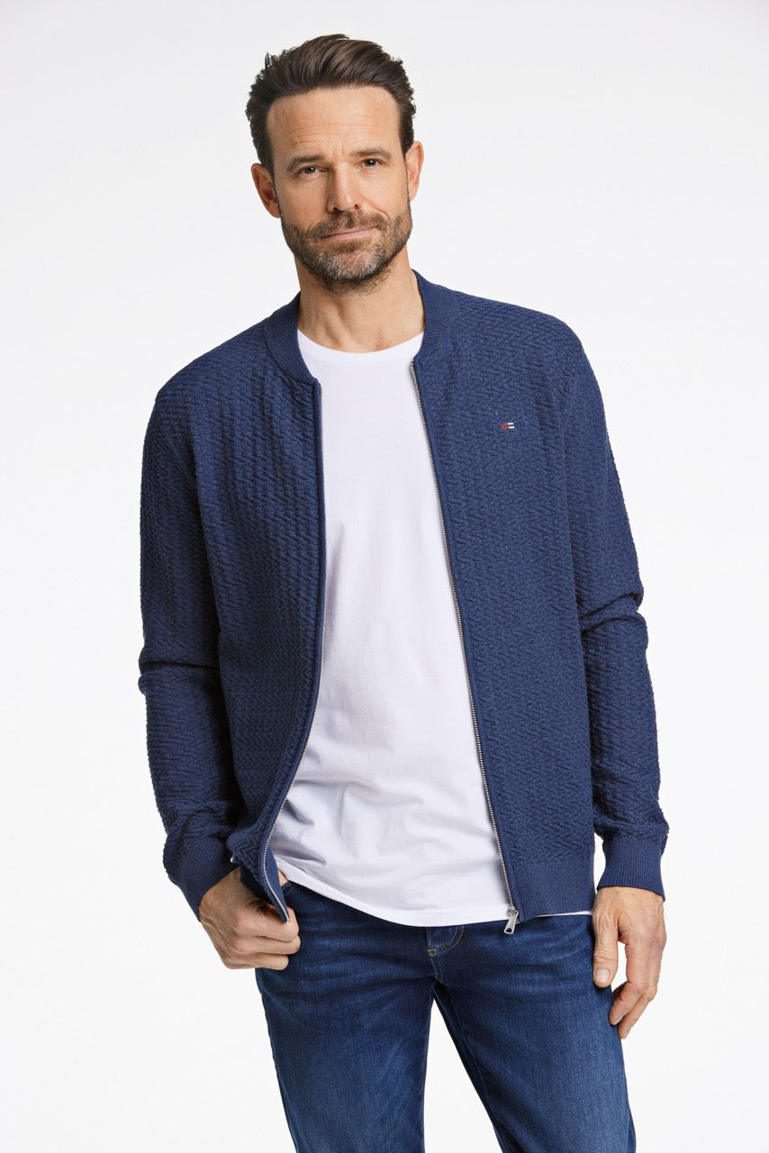 Structured cardigan knit
