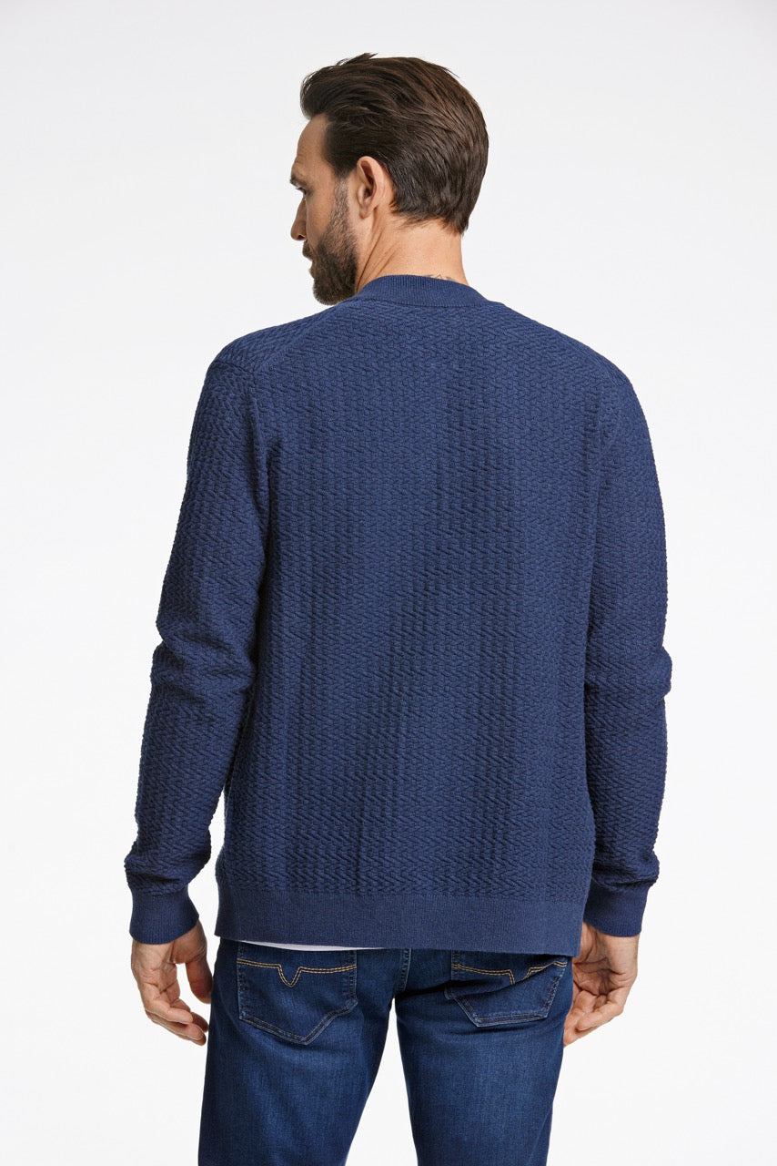 Structured cardigan knit