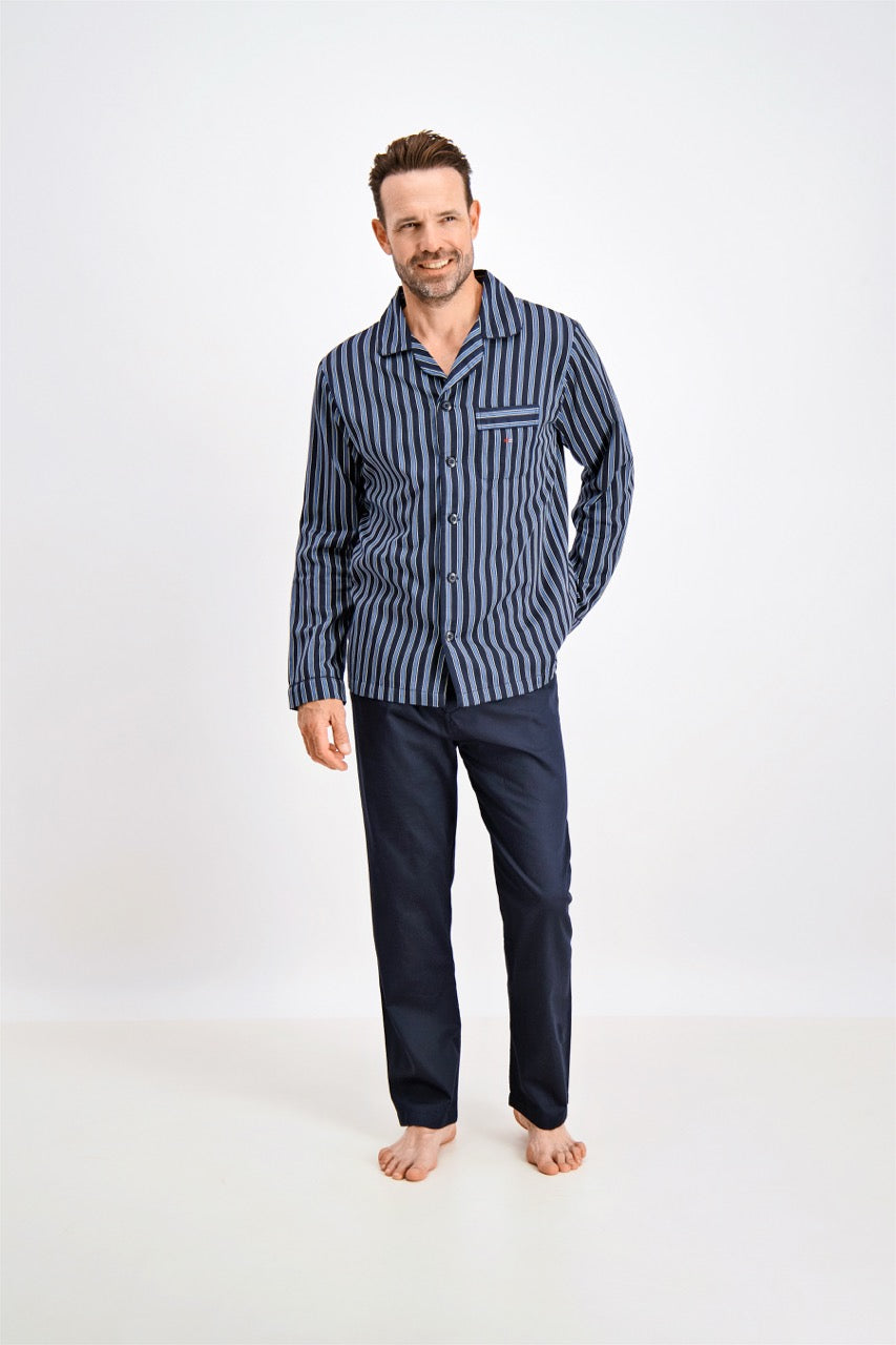 Striped satin pajamas