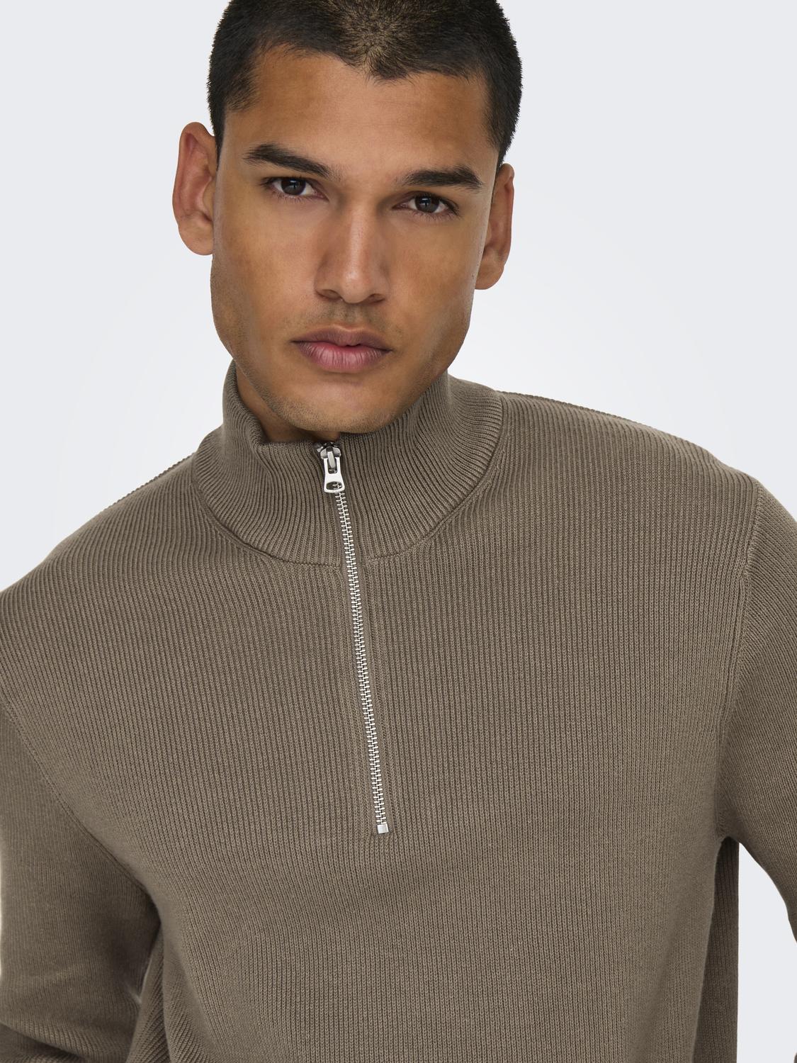 Onsphil Reg 12 Struc Half Zip Knit Noos