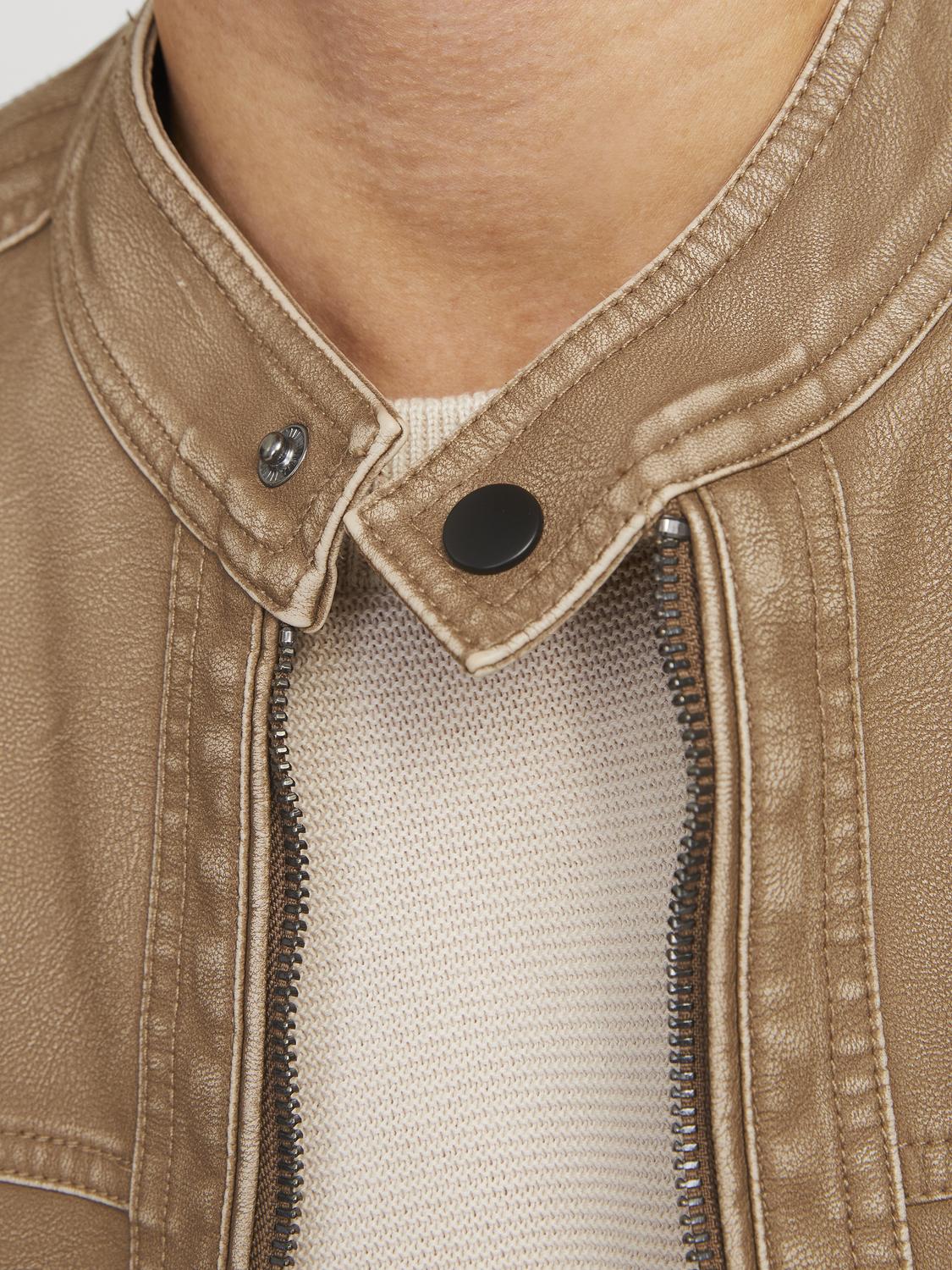 OVERTØJ - Jjewarner Washed Pu Jacket Noos -  - Hr Ravn