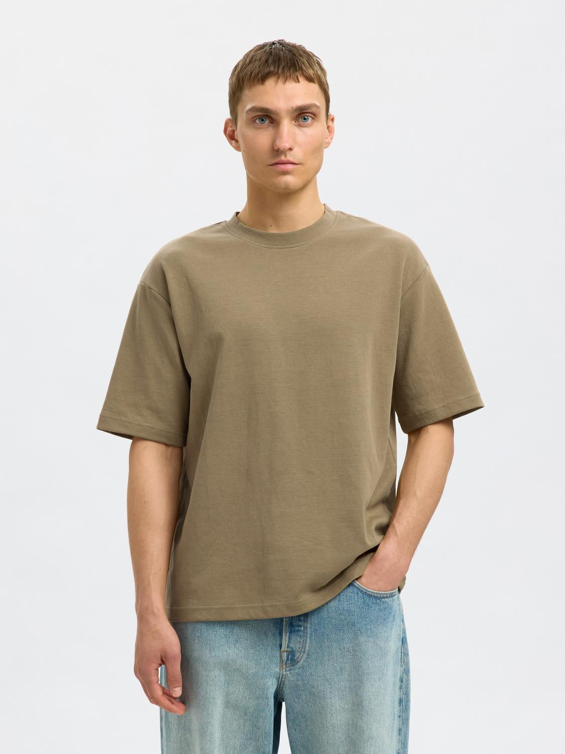 Slhlooseoscar Ss O-Neck Tee Noos
