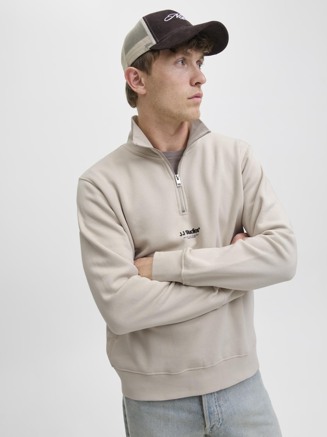 Sweatshirts - Jjesoho Sweat Quarter Zip Hn Noos -  - Hr Ravn