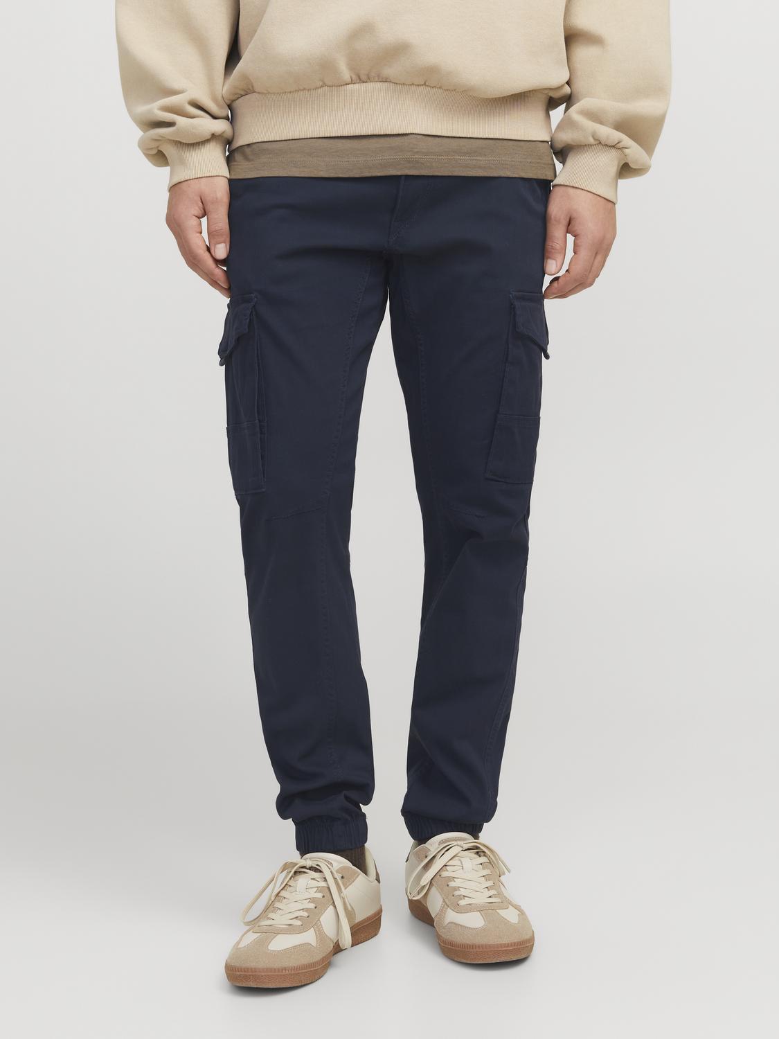 BUKSER - Jpstpaul Flake Cargo Navy Blazer Noos -  - Hr Ravn