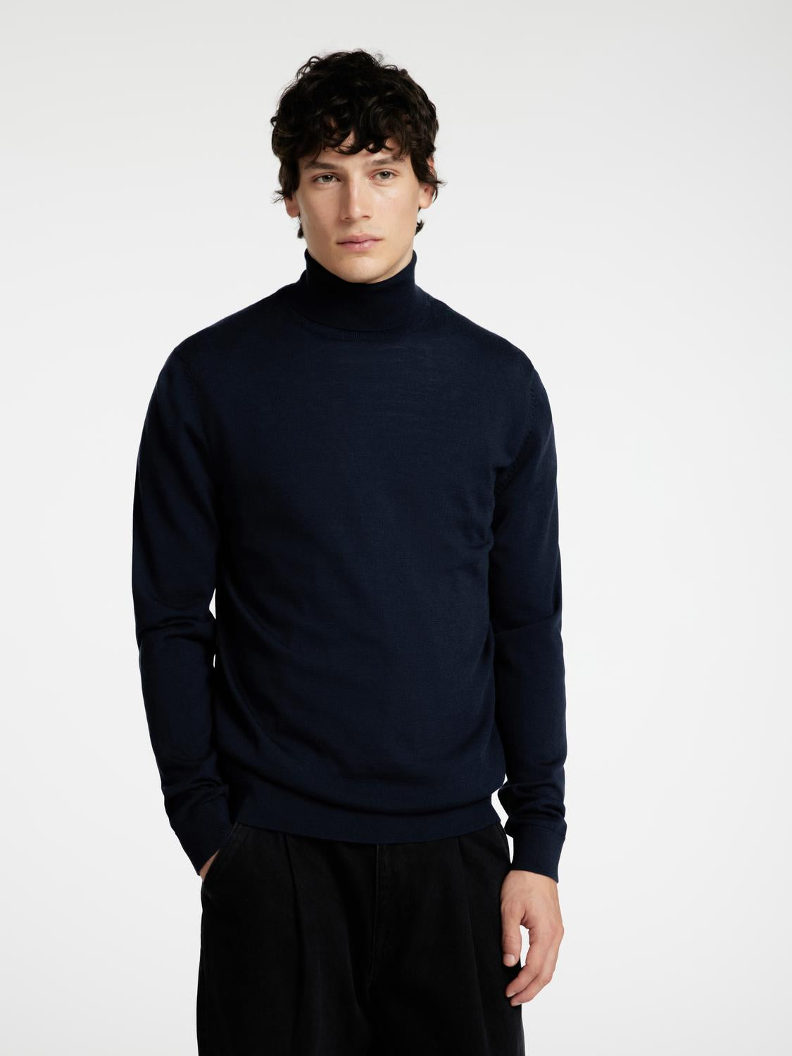 Pullovers - Slhtray Ls Knit Merino Roll Neck Noos -  - Hr Ravn