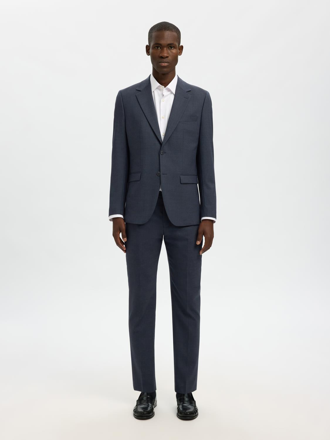 BUKSER - Slhslim-Theo Wool Blend Trs Flex Noos -  - Hr Ravn