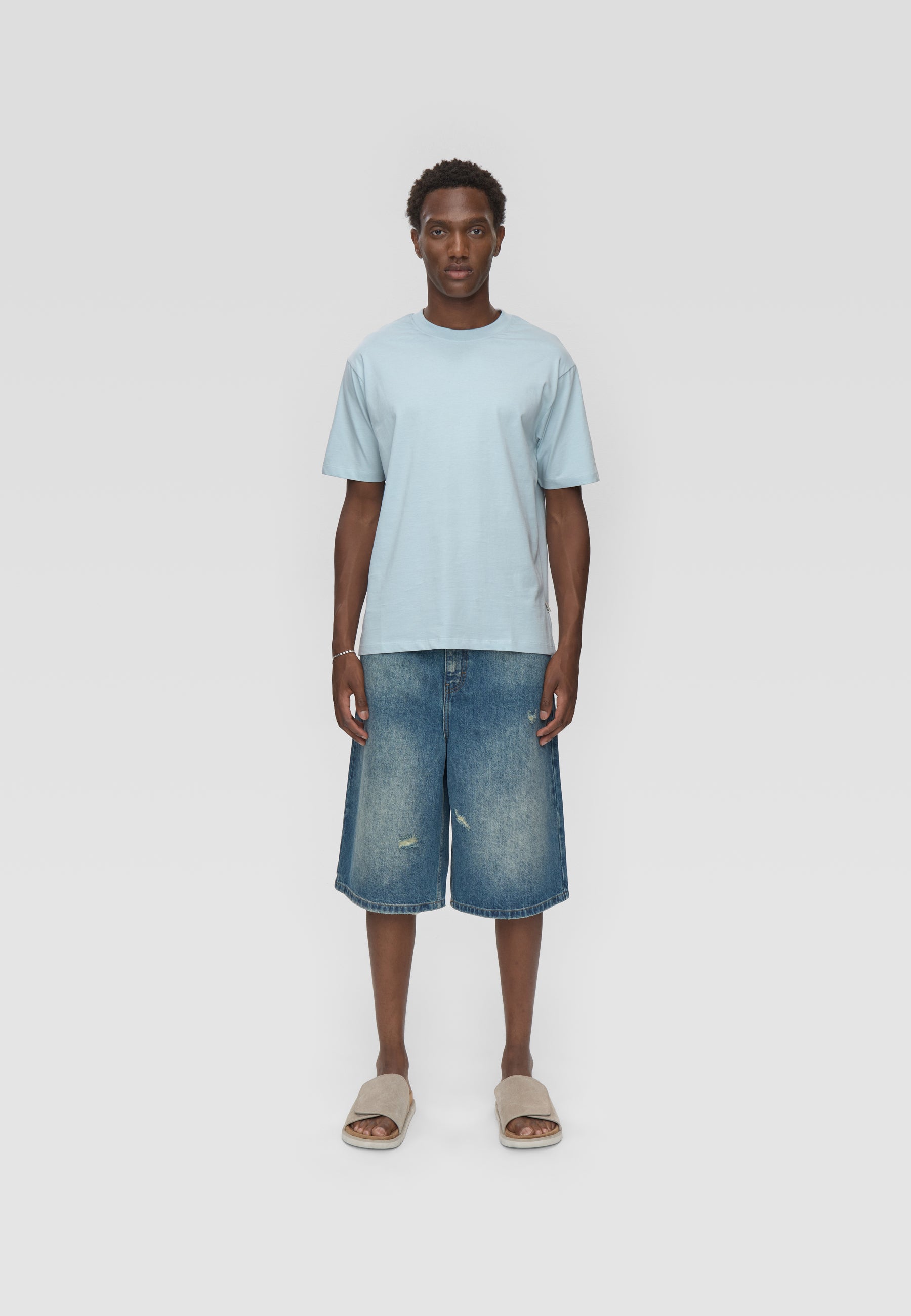 minimum male Aarhus kortærmet t-shirt G029 GOTS Short Sleeved T-shirt 4115 Cashmere Blue