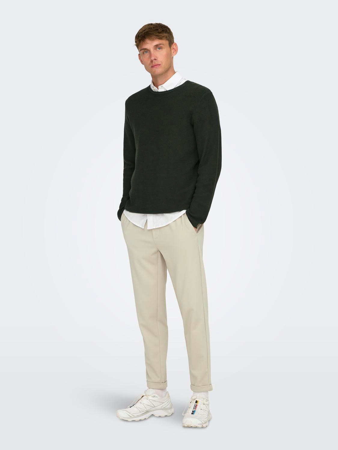 Onseric Reg 12 Struc Crew Knit Noos