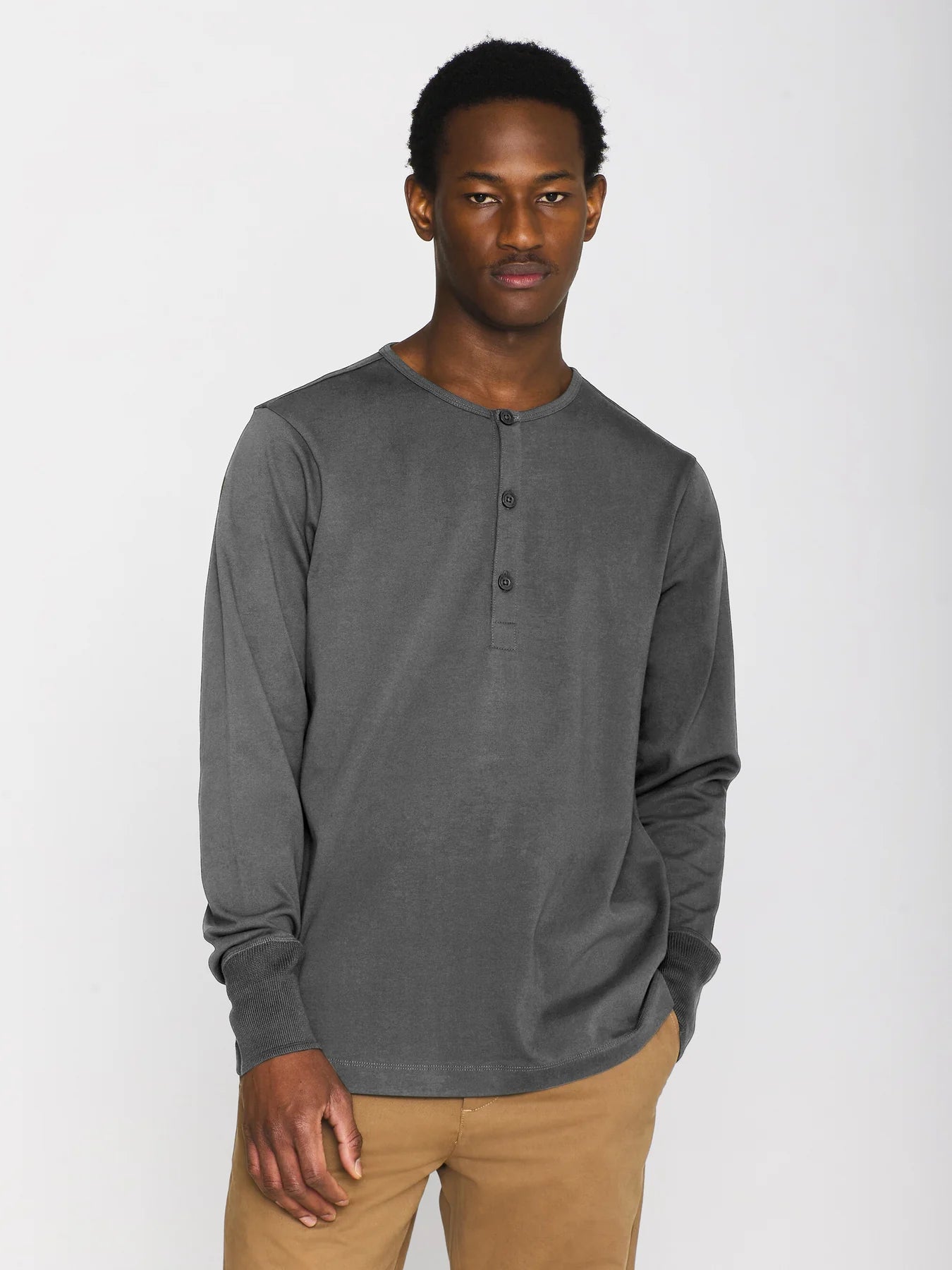Heavy jersey henley shirt