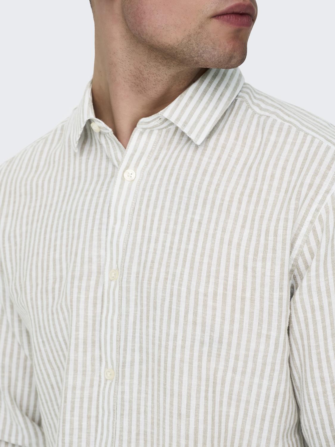 LANGE SKJORTER - Onscaiden Life Ls Str Linenblend660 Noos -  - Hr Ravn
