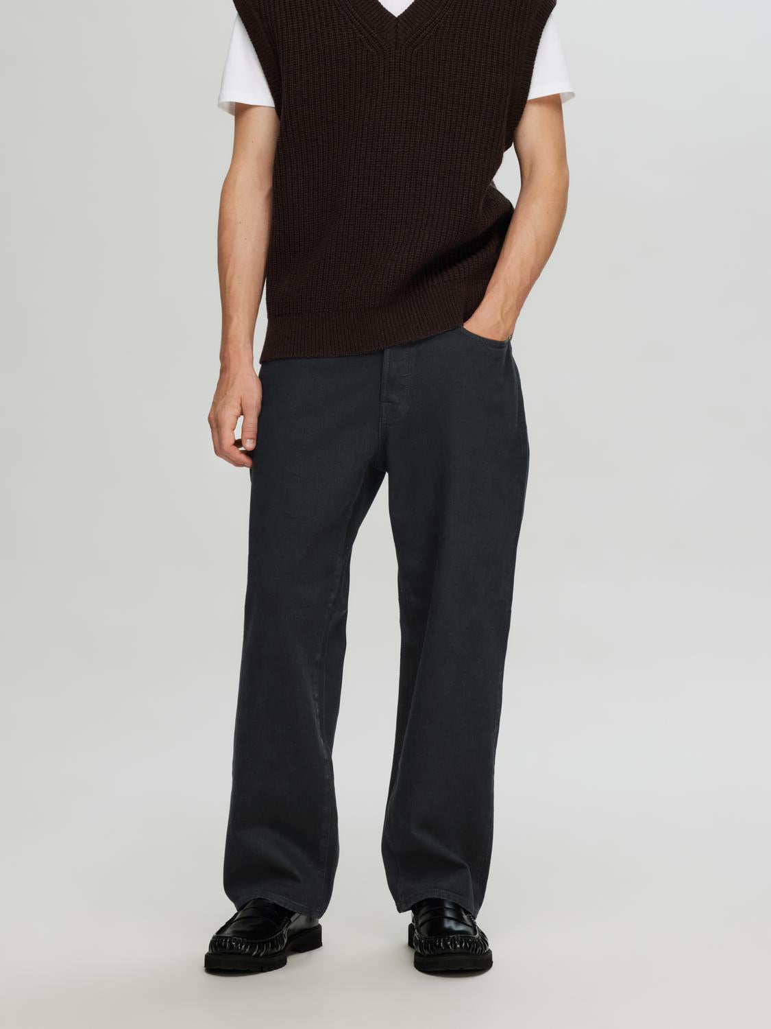 JEANS - Slh220-Loose Kobe 3073 Black Jns Ex Noos -  - Hr Ravn