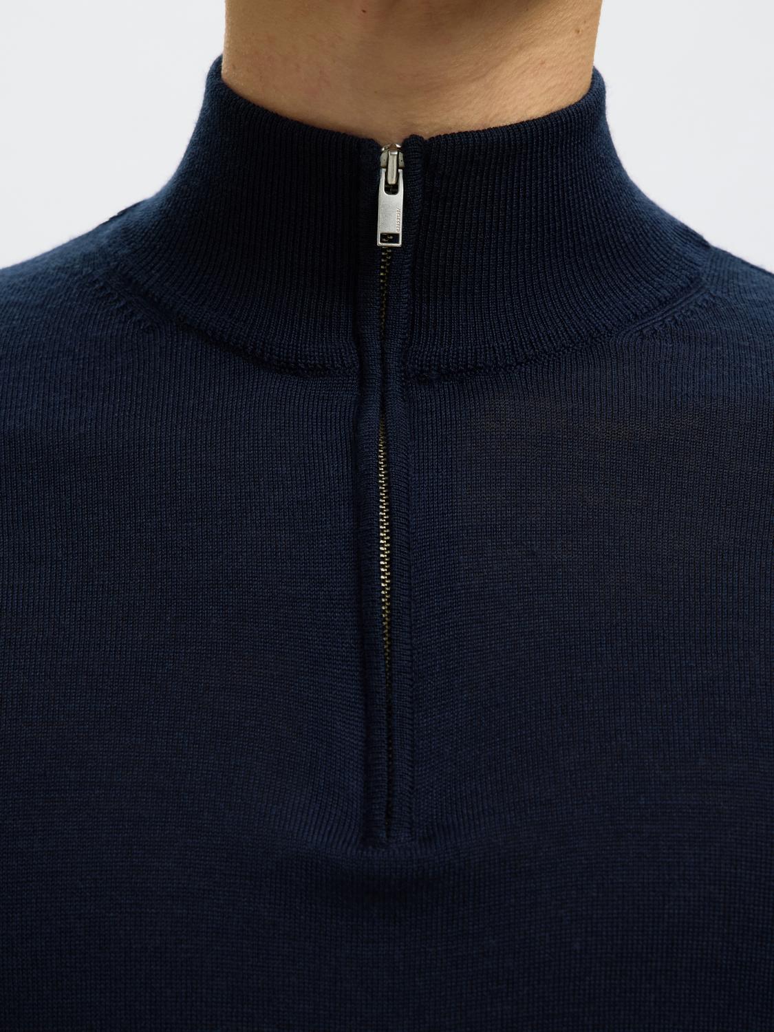 STRIK - Slhtray Ls Knit Merino Half Zip Noos -  - Hr Ravn