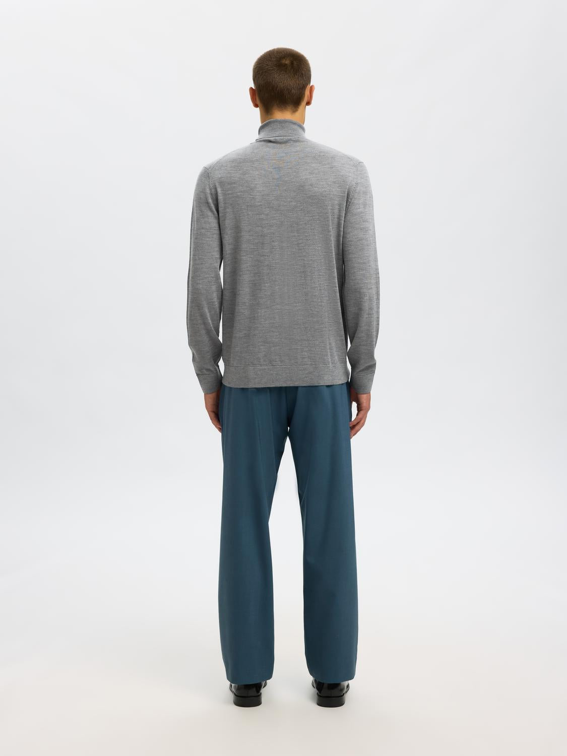 STRIK - Slhtray Ls Knit Merino Roll Neck Noos -  - Hr Ravn