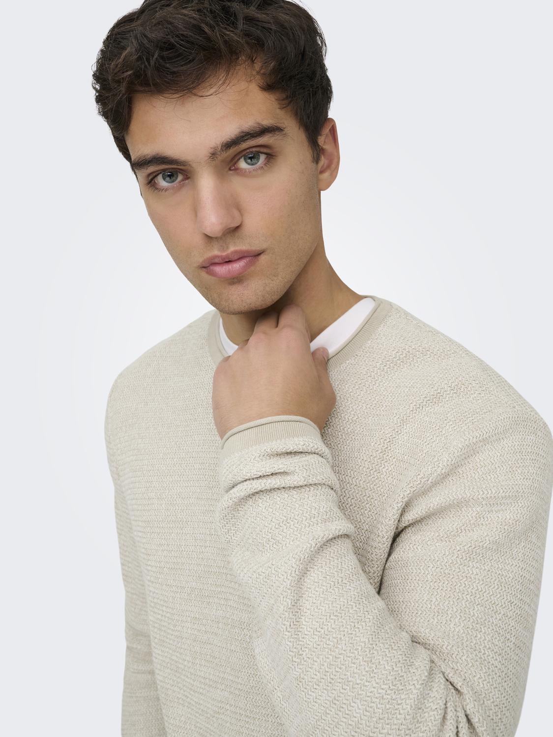 Onseric Reg 12 Struc Crew Knit Noos