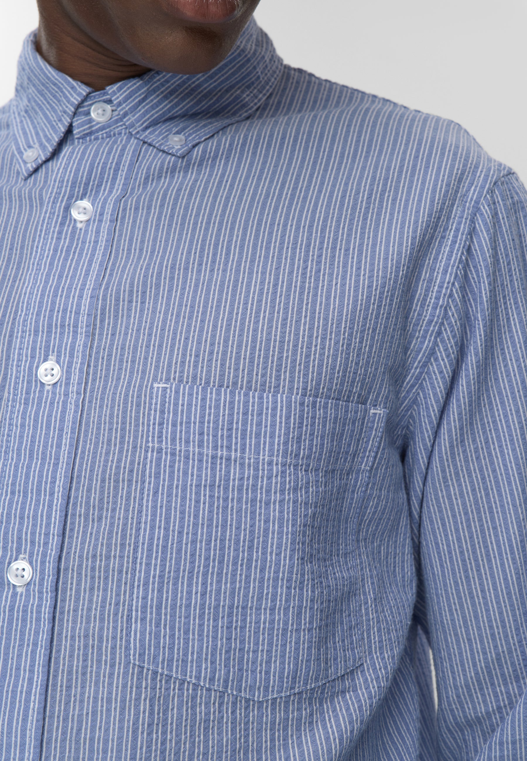minimum male Colt langærmet reg skjorte 4145 Long Sleeved Shirt 3929 Blue Horizon