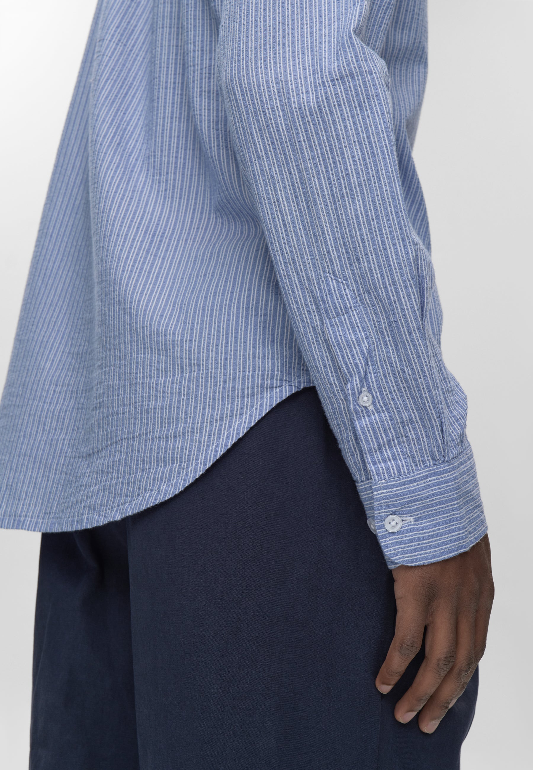 minimum male Colt langærmet reg skjorte 4145 Long Sleeved Shirt 3929 Blue Horizon