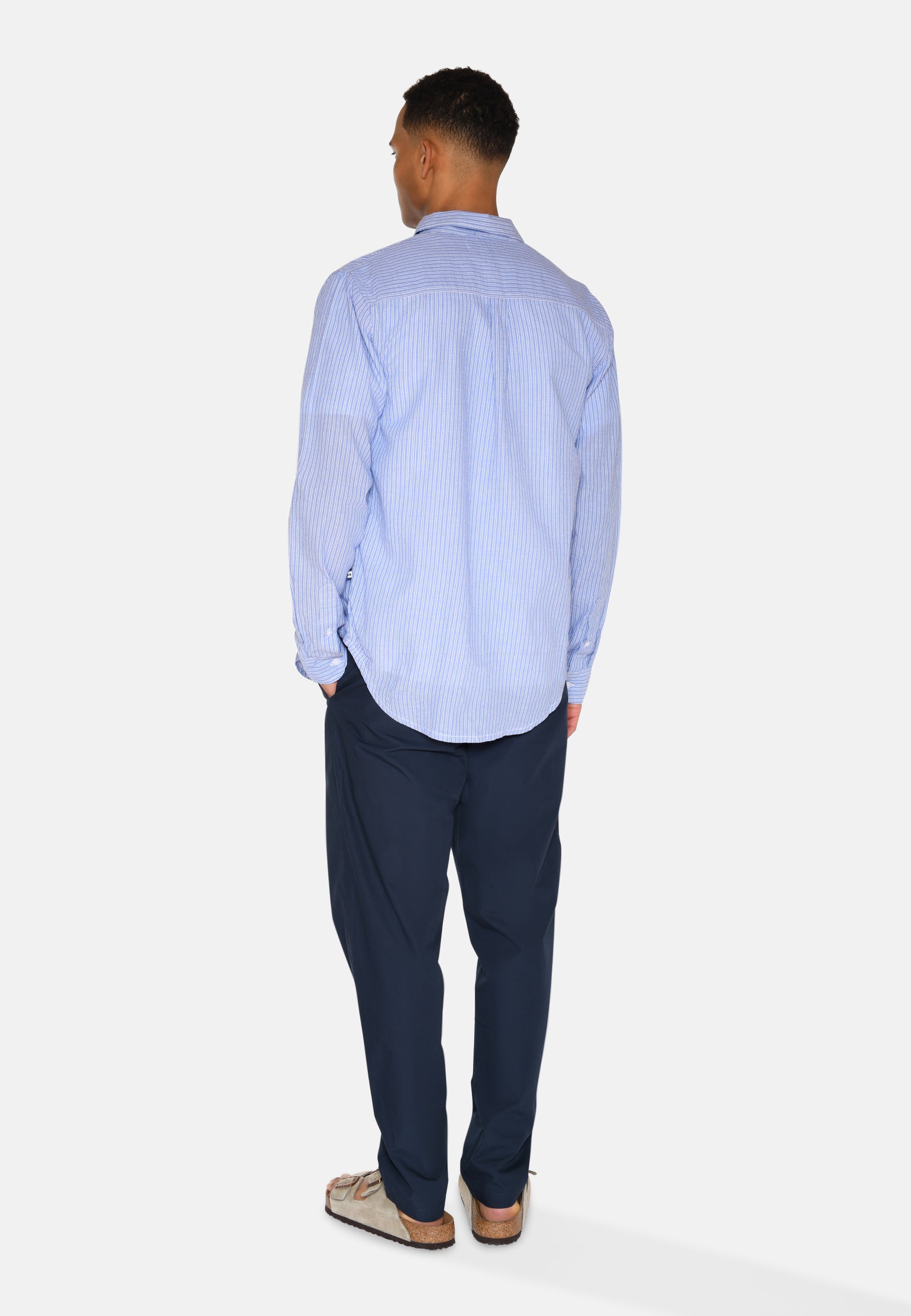 minimum male Colt langærmet reg skjorte 4145 Long Sleeved Shirt 3929 Blue Horizon