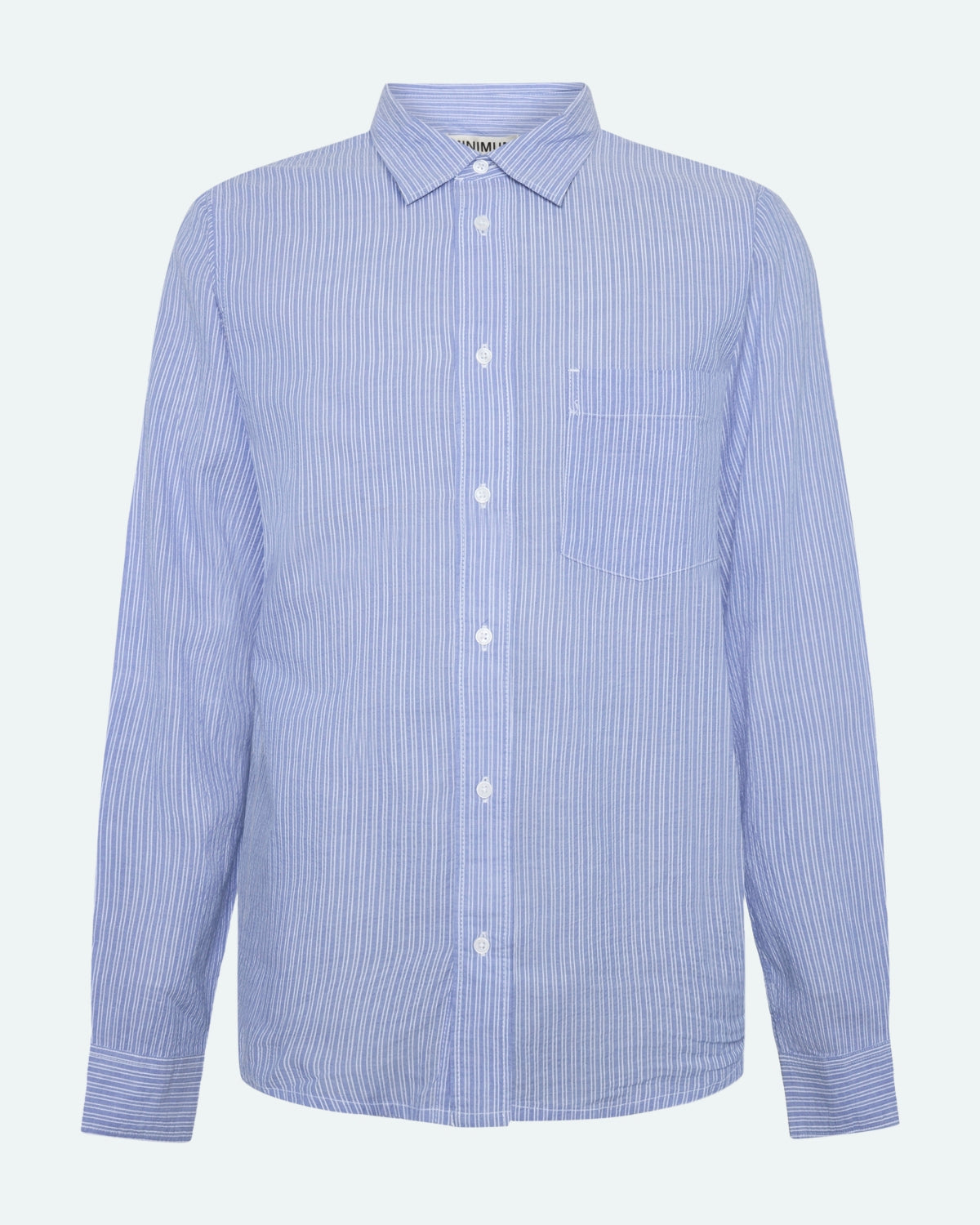 minimum male Colt langærmet reg skjorte 4145 Long Sleeved Shirt 3929 Blue Horizon