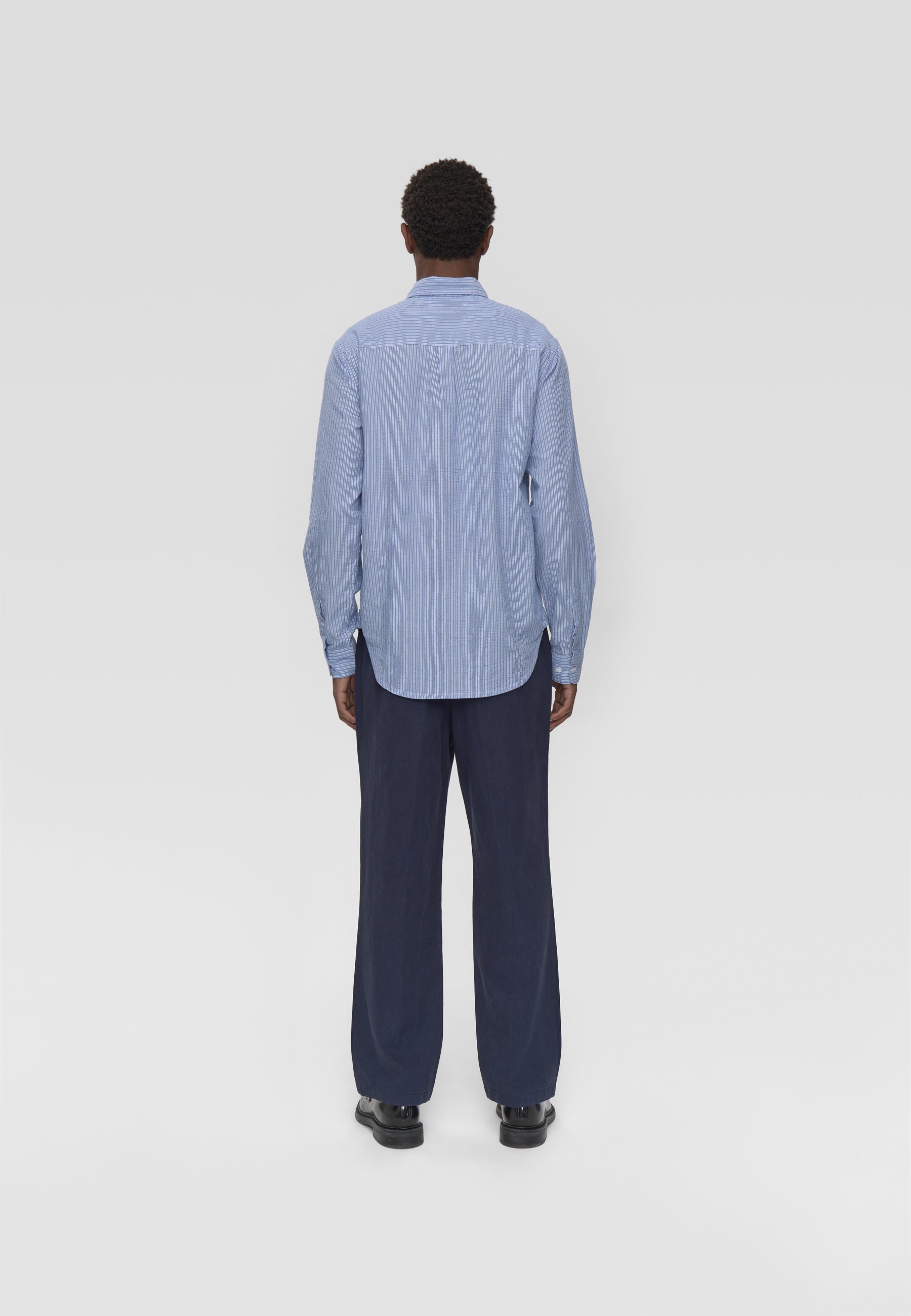 minimum male Colt langærmet reg skjorte 4145 Long Sleeved Shirt 3929 Blue Horizon