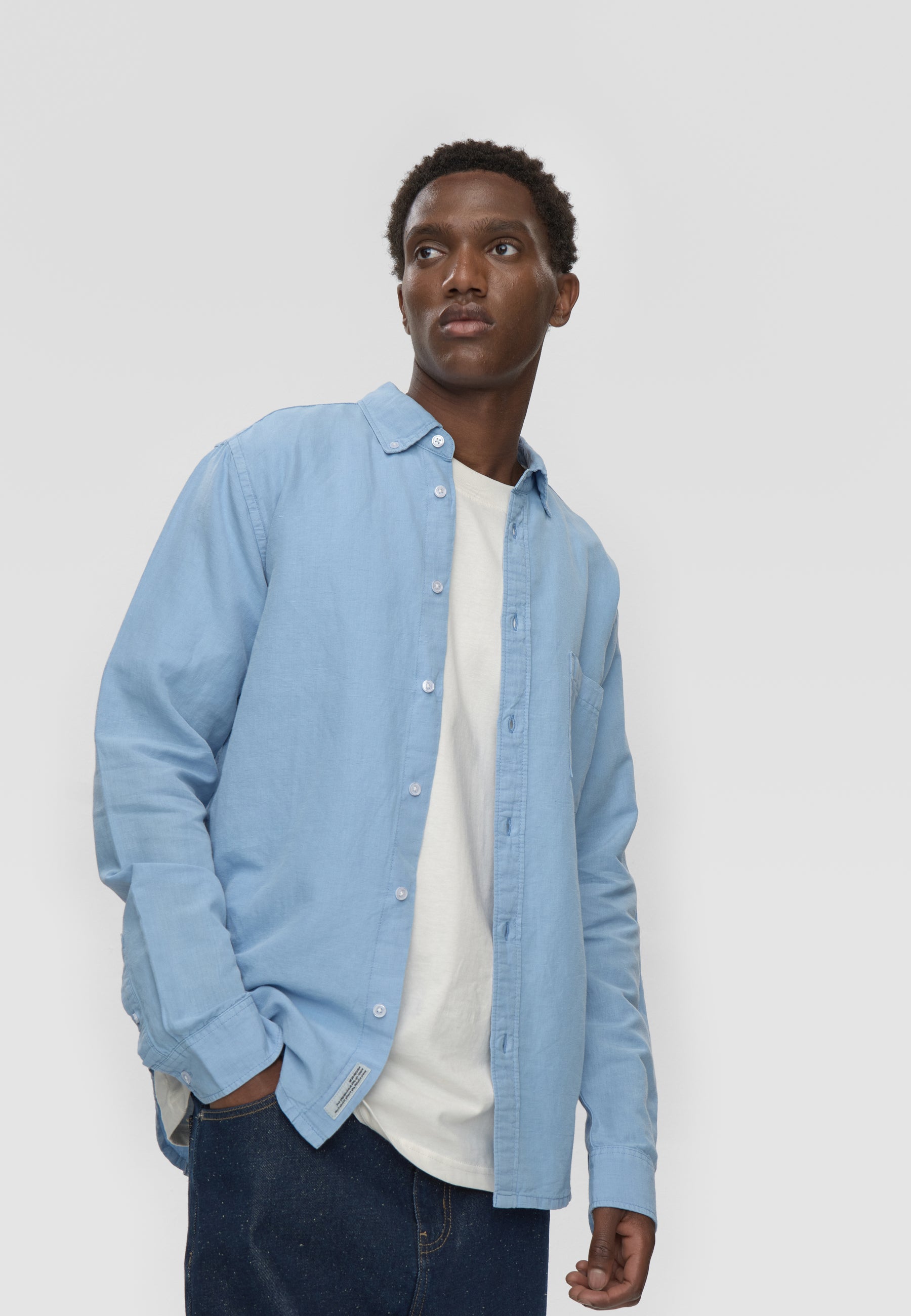 minimum male Colt reg ls shirt 4576 Long Sleeved Shirt 4115 Cashmere Blue