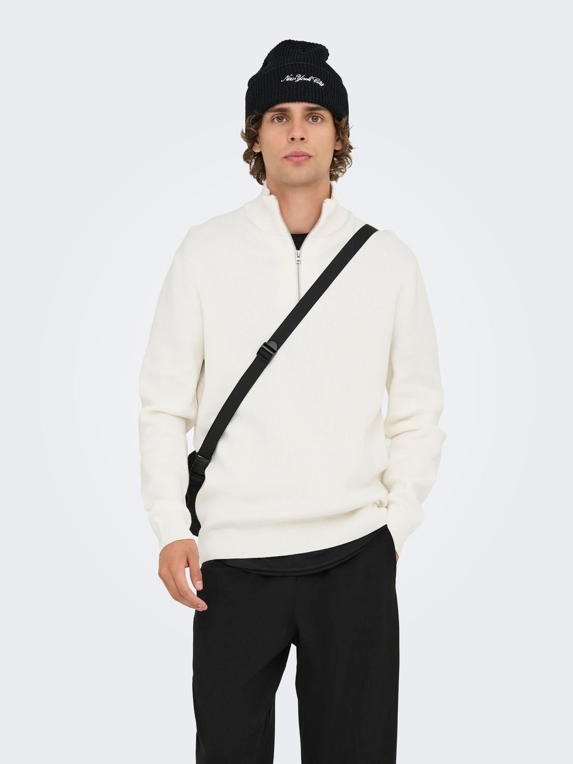Onsphil Reg 12 Struc Half Zip Knit Noos