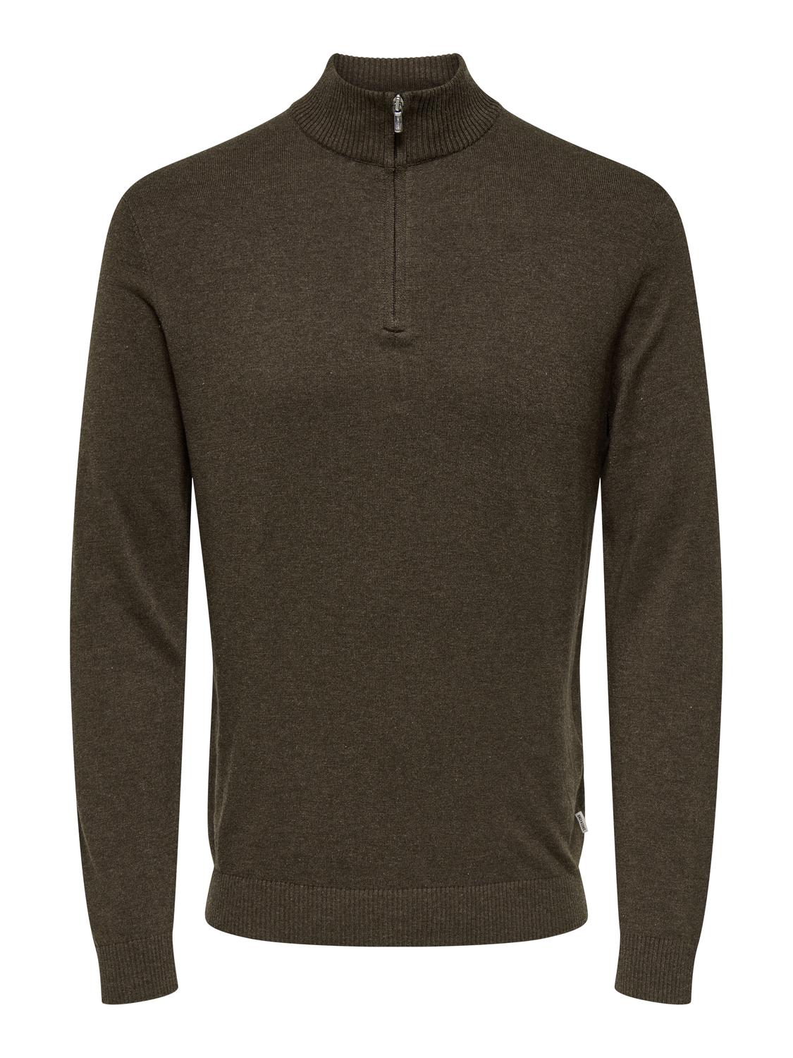 STRIK - Onsloui Reg 12 Mel Half Zip Knit Noos -  - Hr Ravn