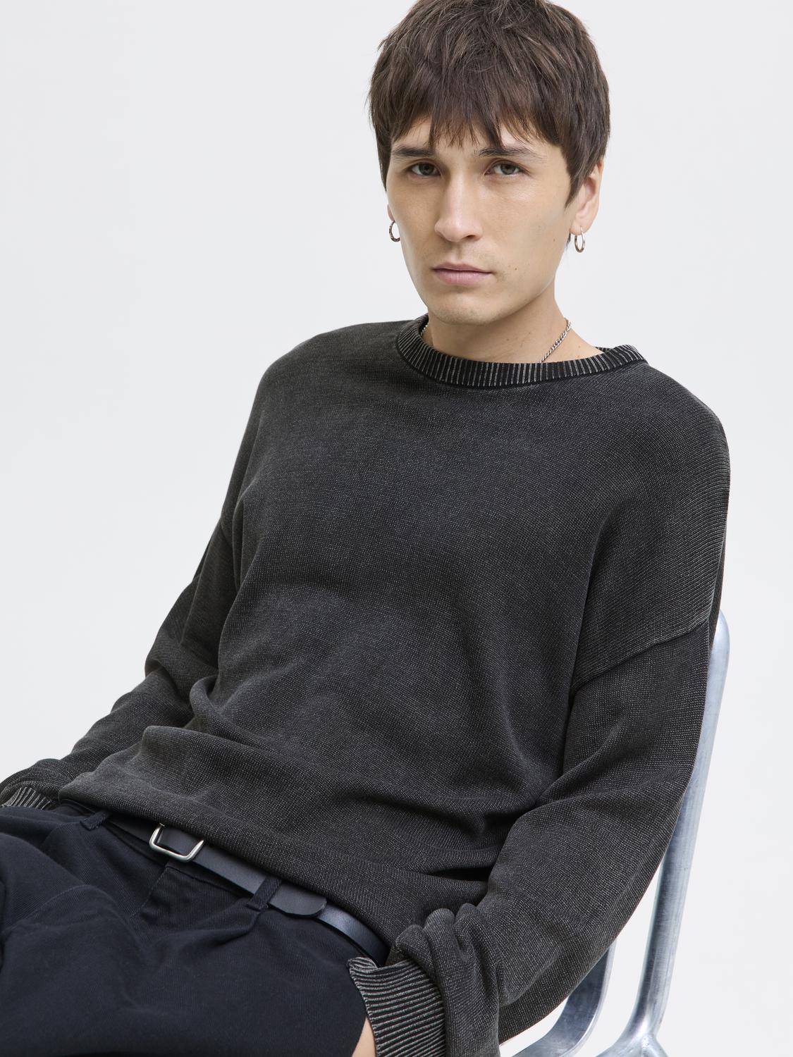 STRIK - Jjecharge Faded Knit Crew Neck Sn -  - Hr Ravn