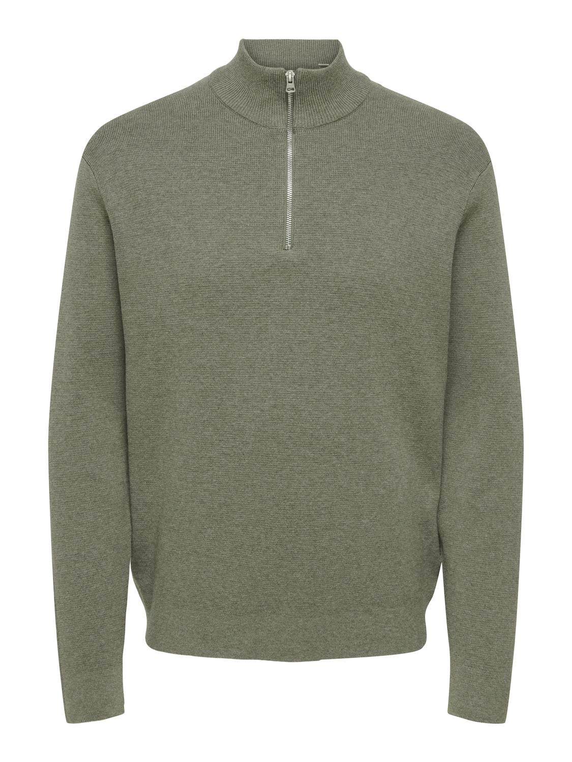 Pullovers - Onsting Life Reg Half Zip Knit Noos -  - Hr Ravn