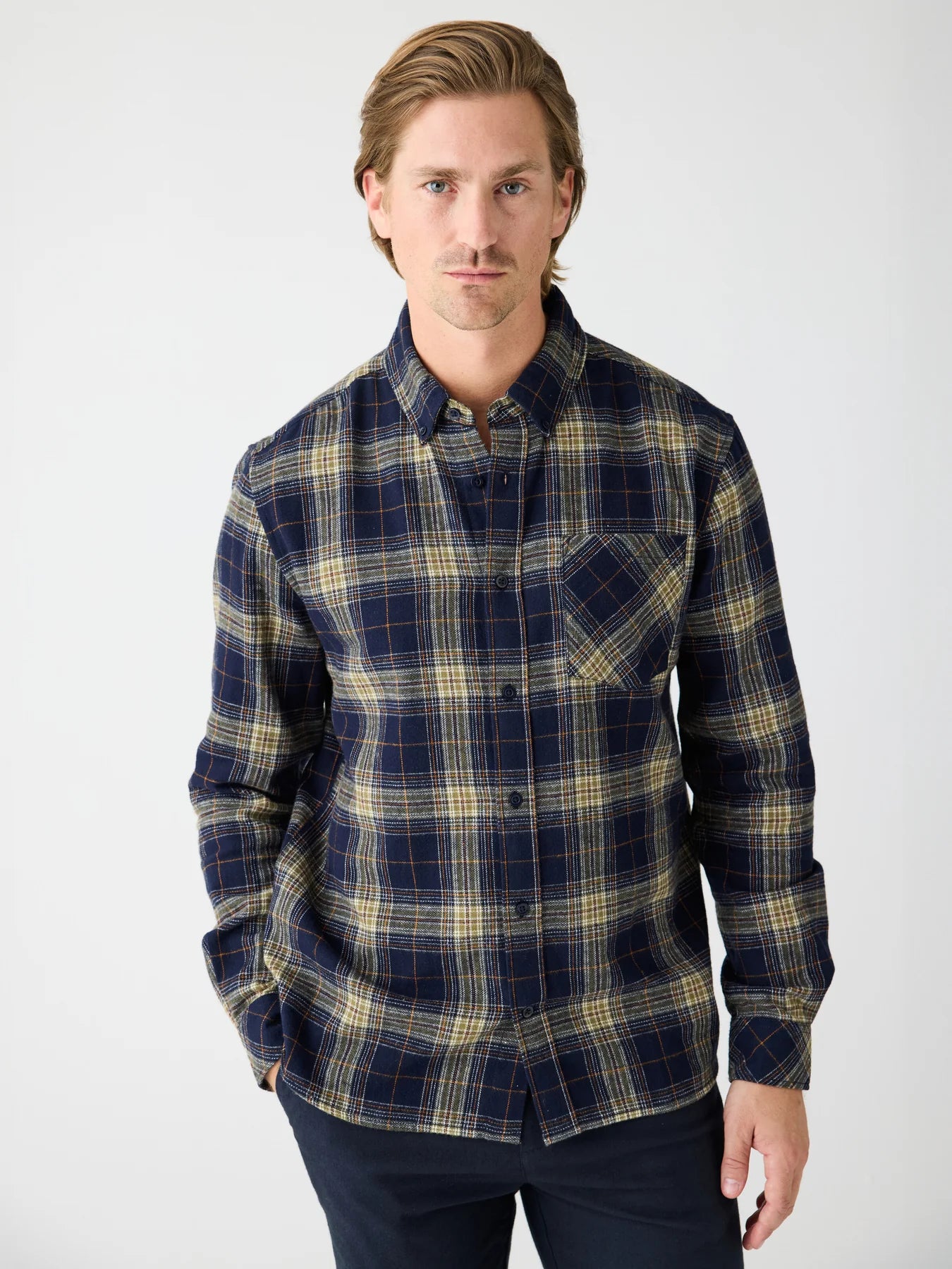 Dune regular check flannel shirt