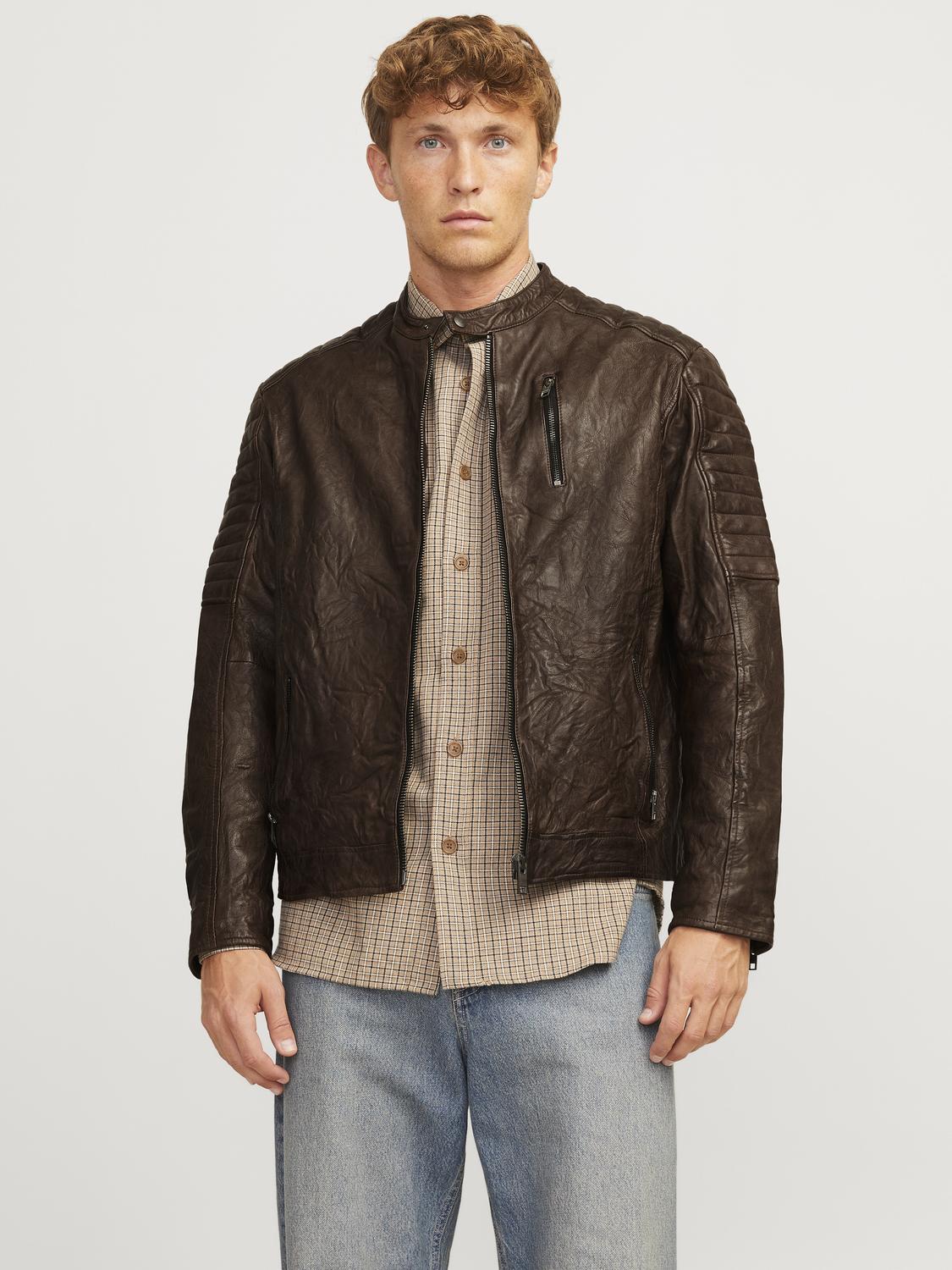 OVERTØJ - Jjerichard Leather Jacket Noos -  - Hr Ravn