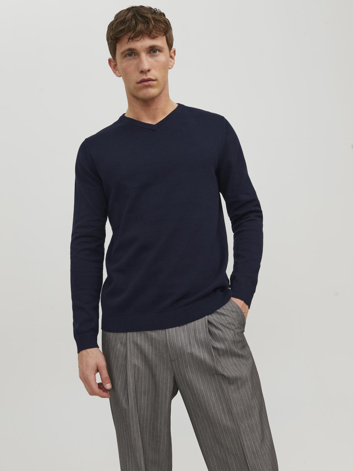 Pullovers - Jjebasic Knit V-Neck Noos -  - Hr Ravn