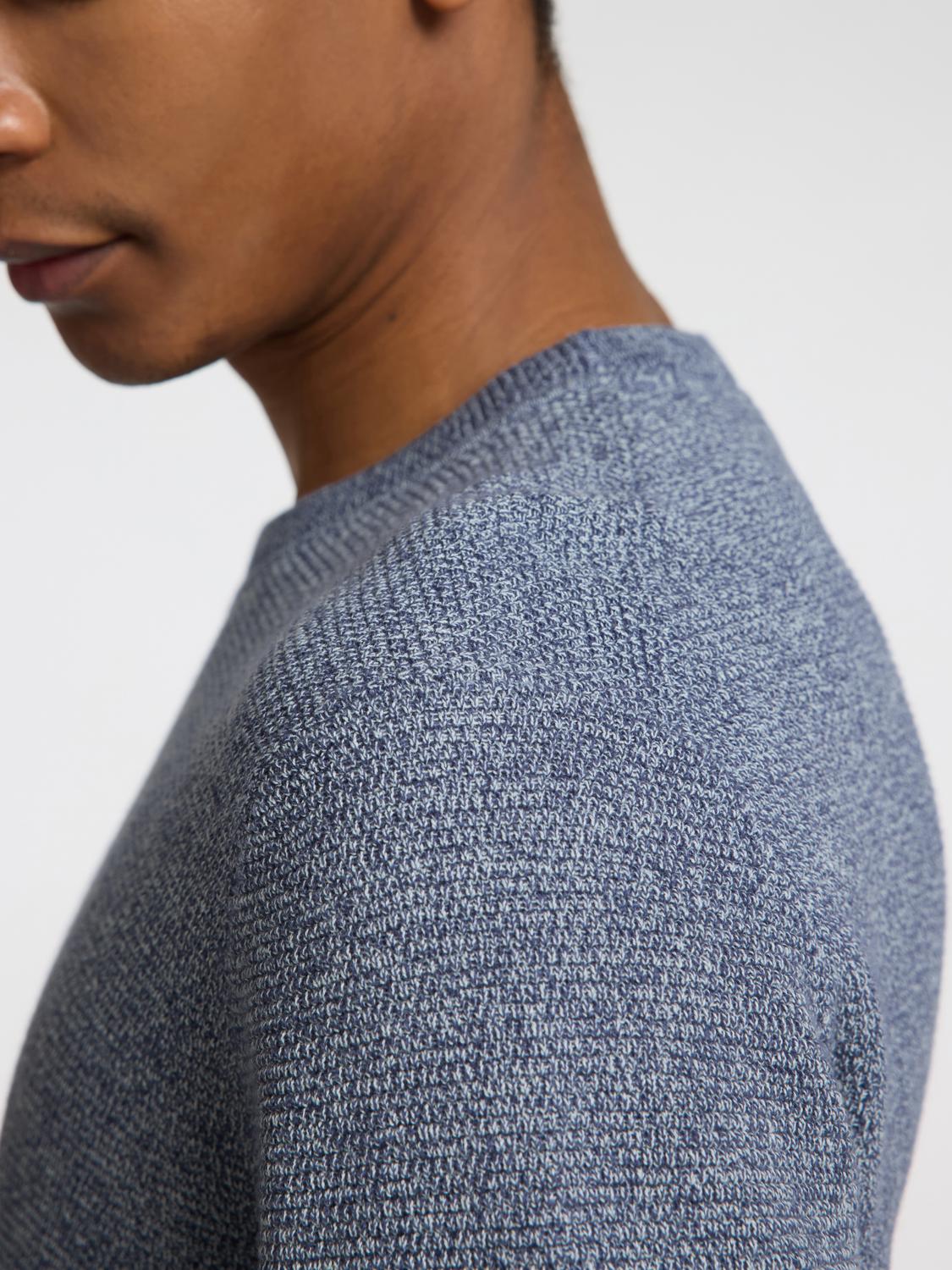 Pullovers - Slhross Ls Knit Structure Crew Neck Noos -  - Hr Ravn