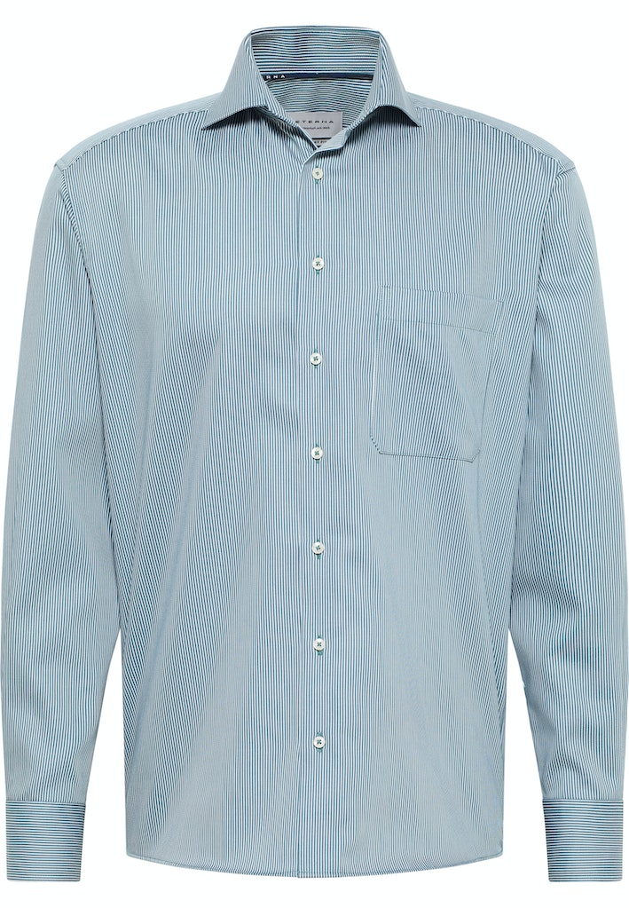 LANGE SKJORTER - SLIM FIT STRIBET ETERNA -  - Hr Ravn