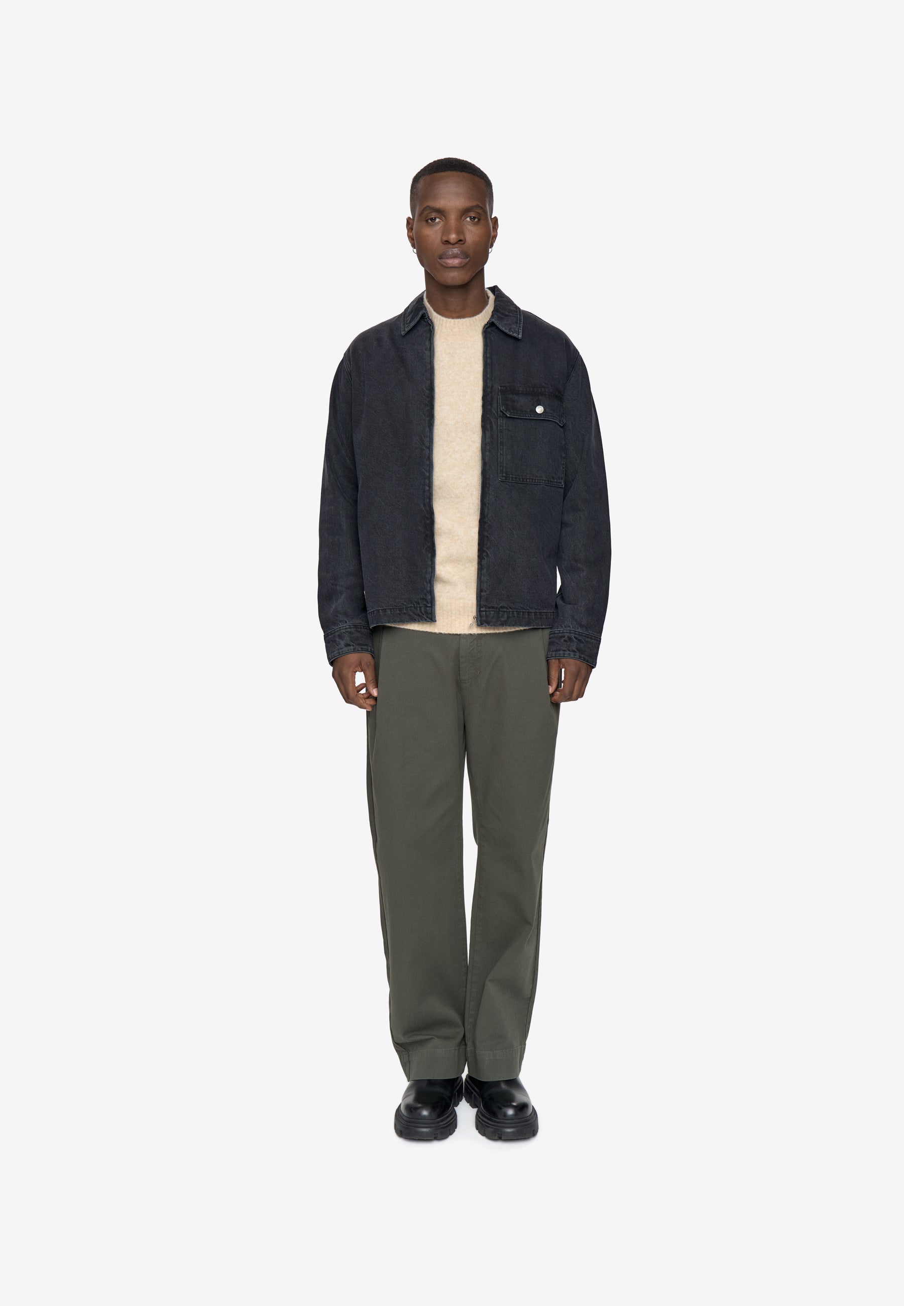 minimum male Everest 3813 Denim Jacket 0510 Castor Gray