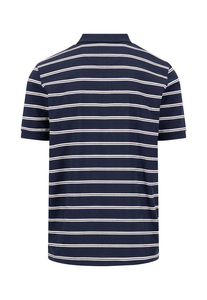 Fynch Hatton Textured Striped Polo