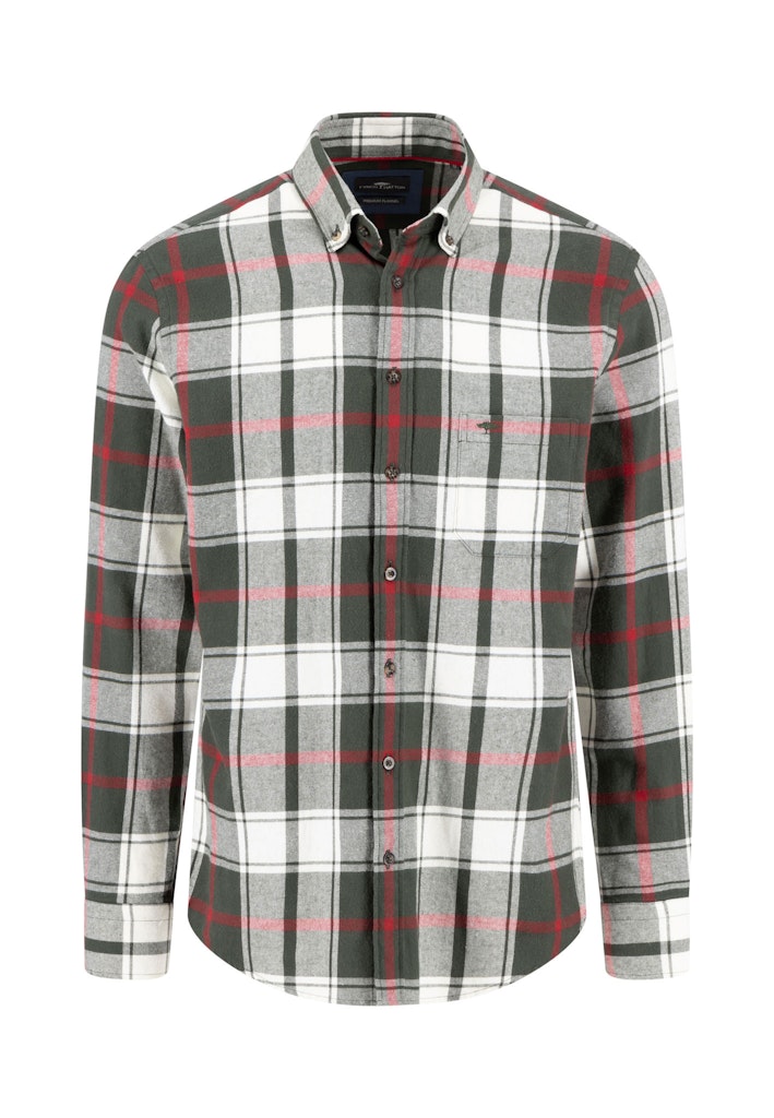 LANGE SKJORTER - Fynch Hatton Premium Flannel Check Skjorte -  - Hr Ravn