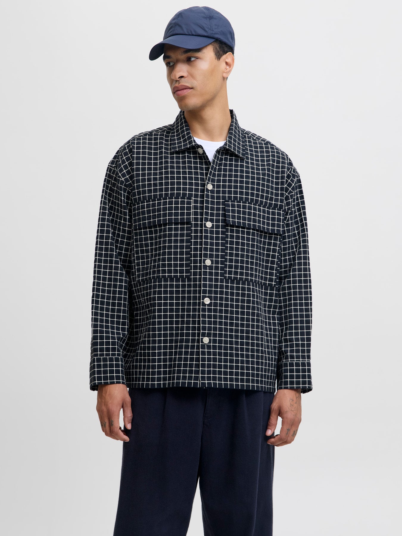 JPRBLATRAVIS DOBBY L/S OVERSHIRT