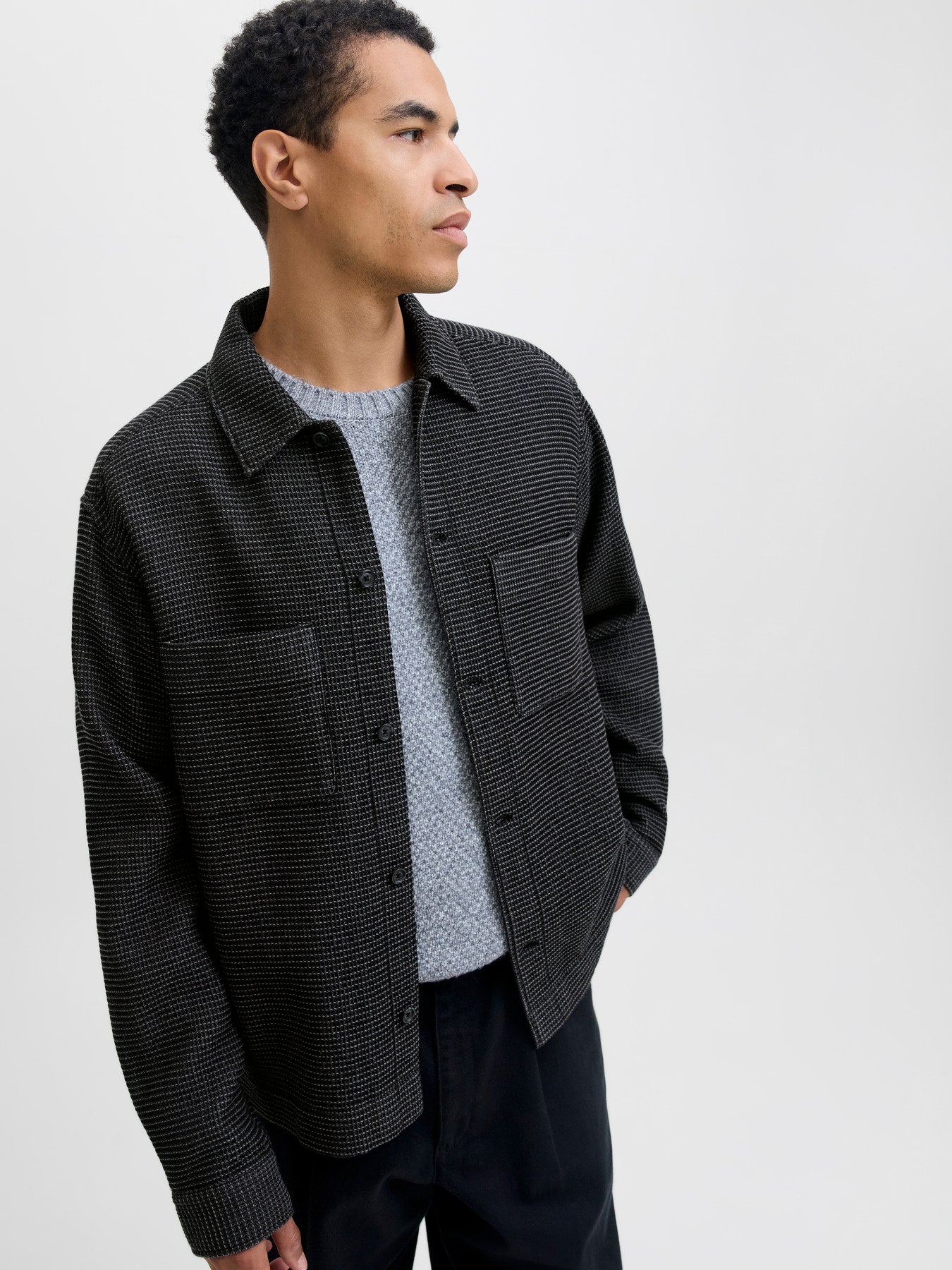 JPRBLARICK WAFFEL OVERSHIRT L/S SHIRT