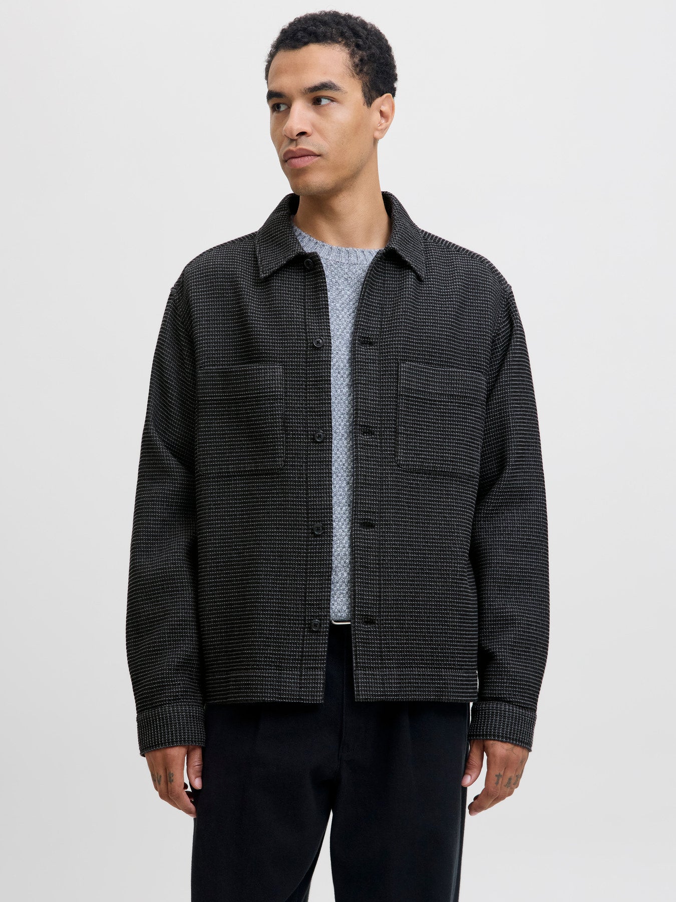 JPRBLARICK WAFFEL OVERSHIRT L/S SHIRT