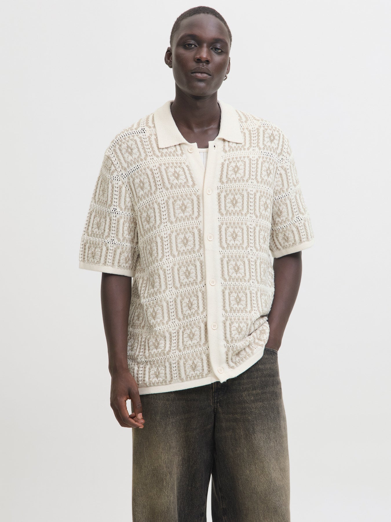 POLO SHIRTS - JORCOLIN KNIT CROCHET POLO STYD AW25 -  - Hr Ravn