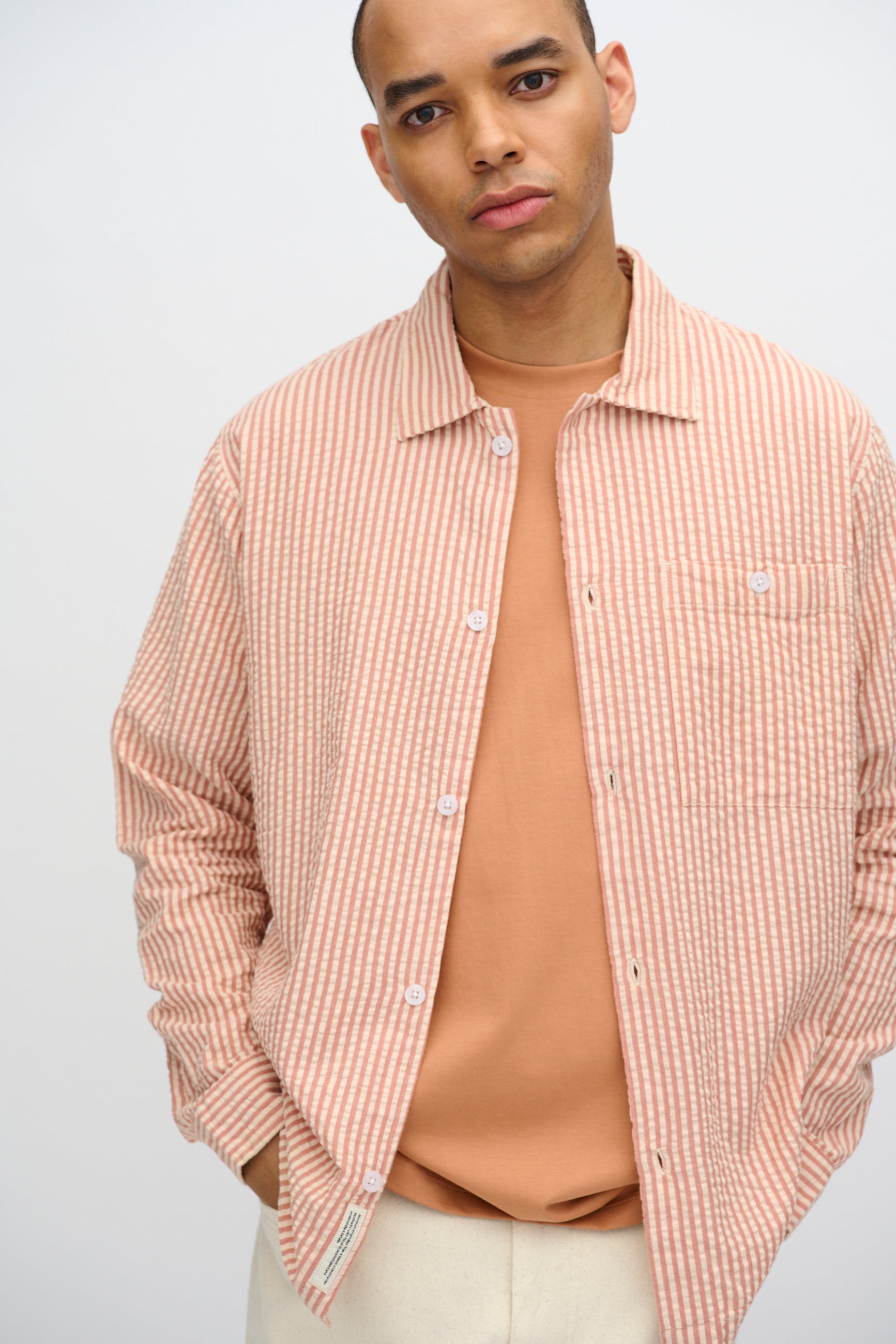 minimum male Francis langærmet skjorte 4240 Long Sleeved Shirt 1235 Sandstorm